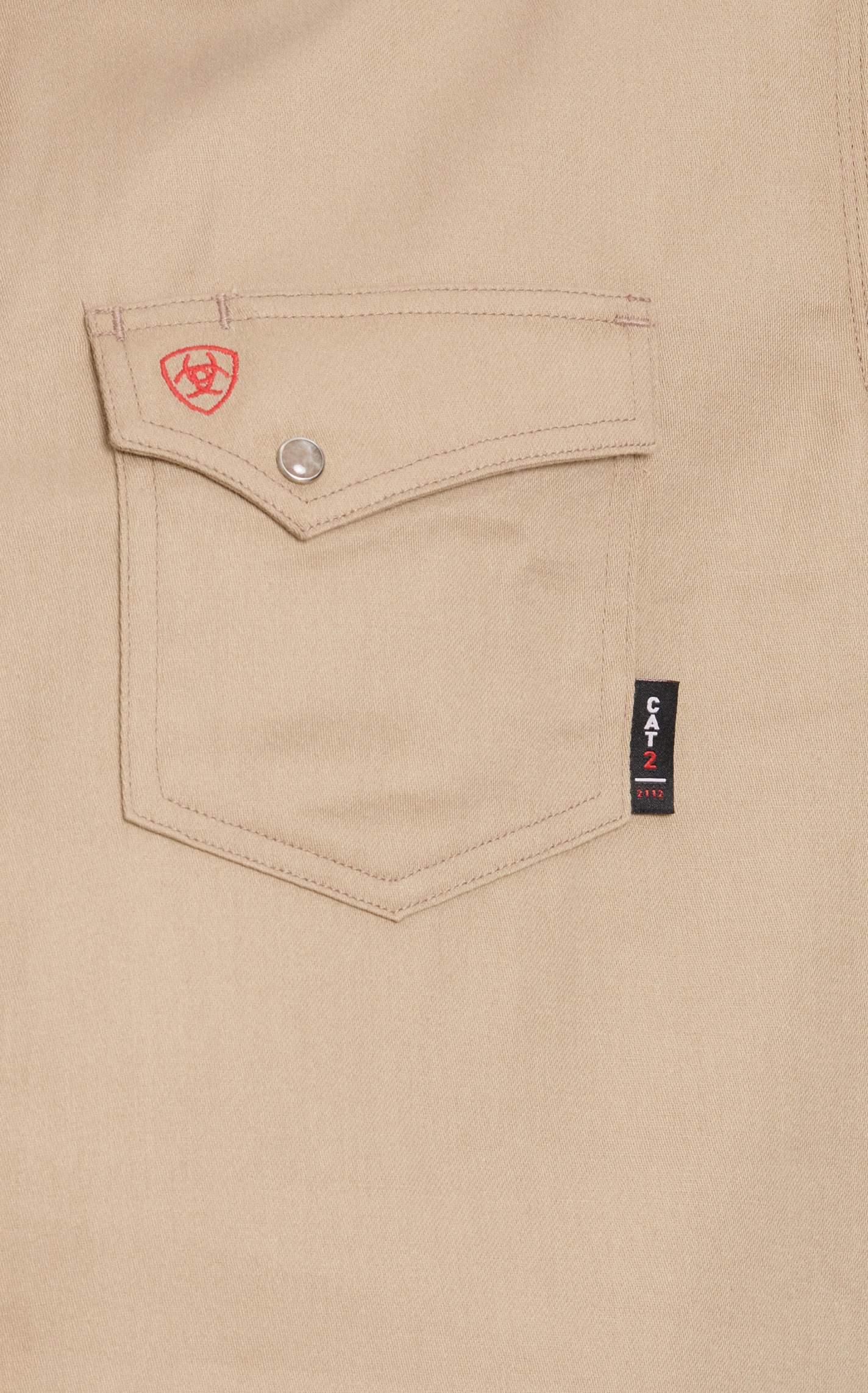 Ariat Men's Khaki Long Sleeve FR Work Shirt - Image 1