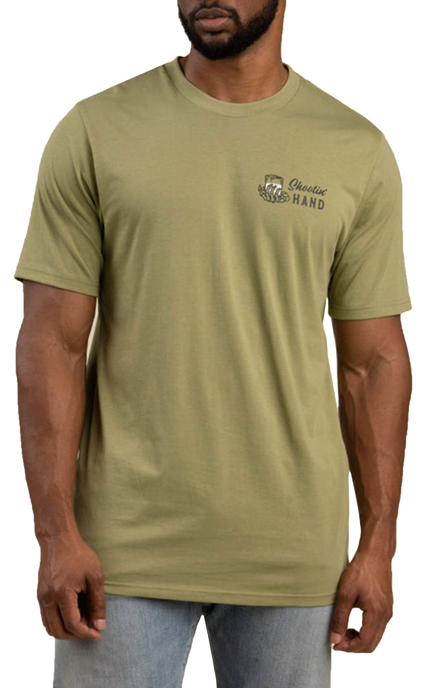 Sendero Provisions Co. Men's Dark Sage Shootin' Hand Graphic T-Shirt - Image 1