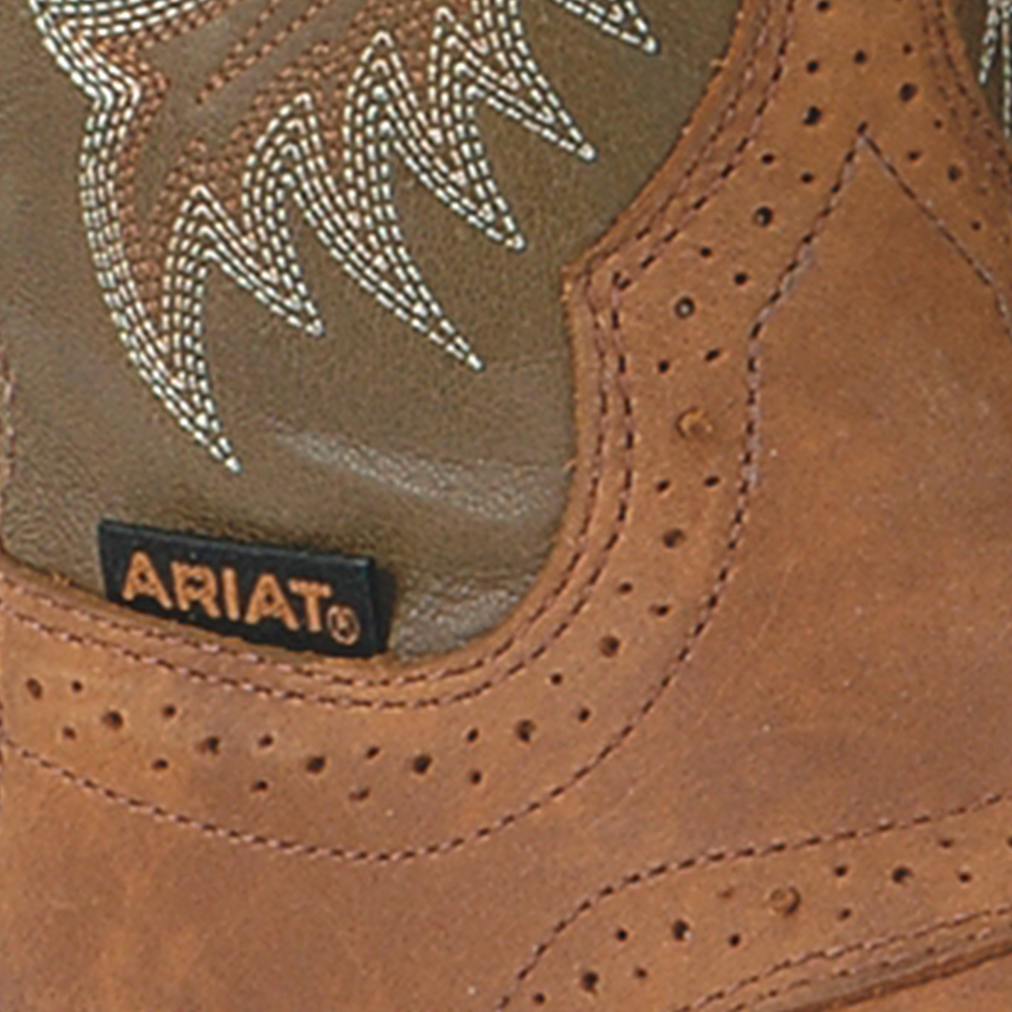 Ariat Men's WorkHog Aged Bark and Army Green Round Toe Work Boots - Image 1