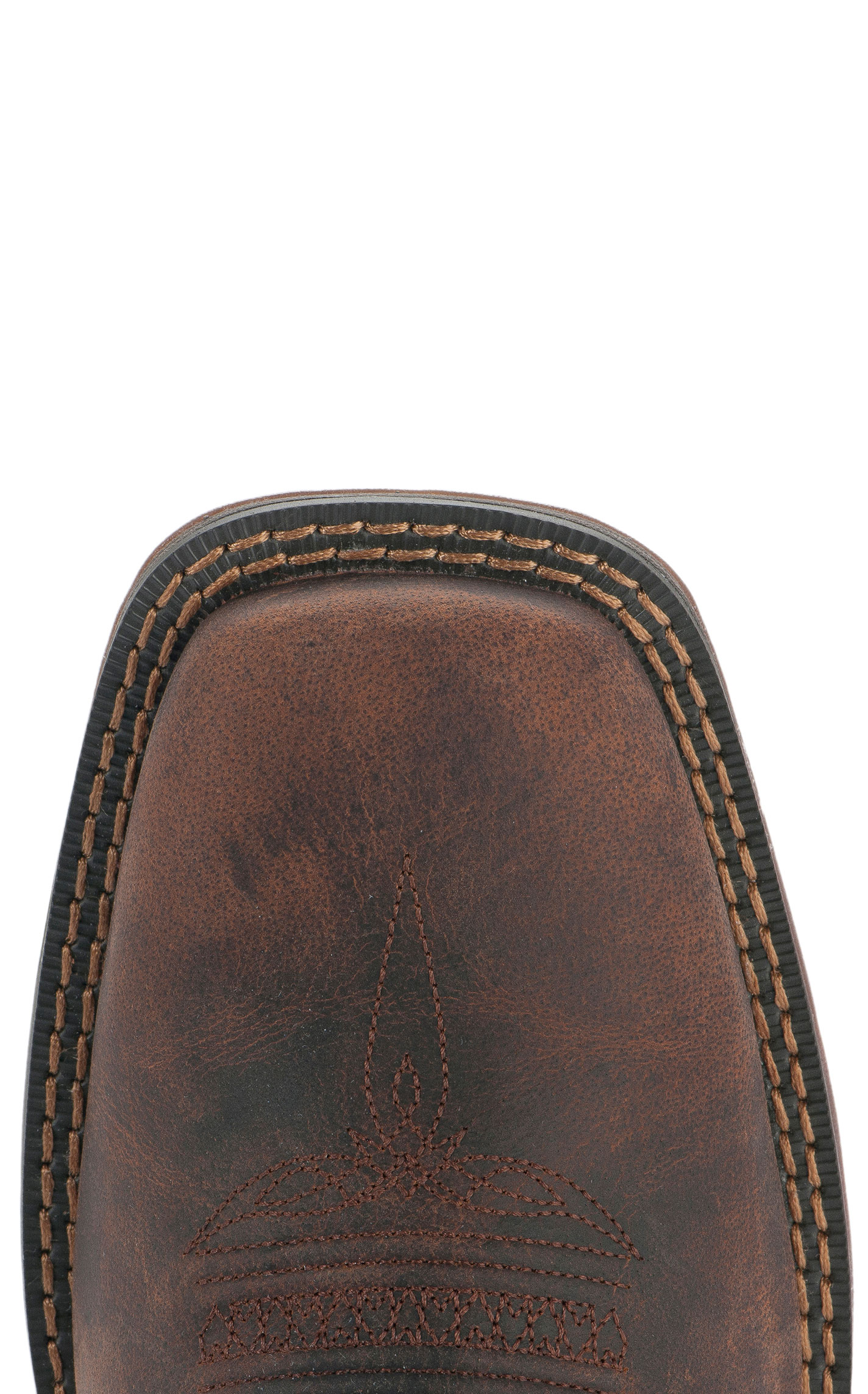 Durango Men's Rebel Dark Brown & American Flag Square Toe Cowboy Boots - Image 1