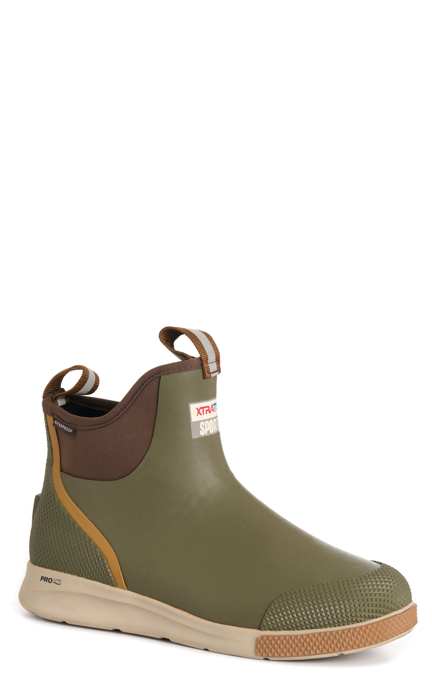 XTRATUF Men's Olive Sport Biolite Ankle Rubber Deck Boots - Image 1