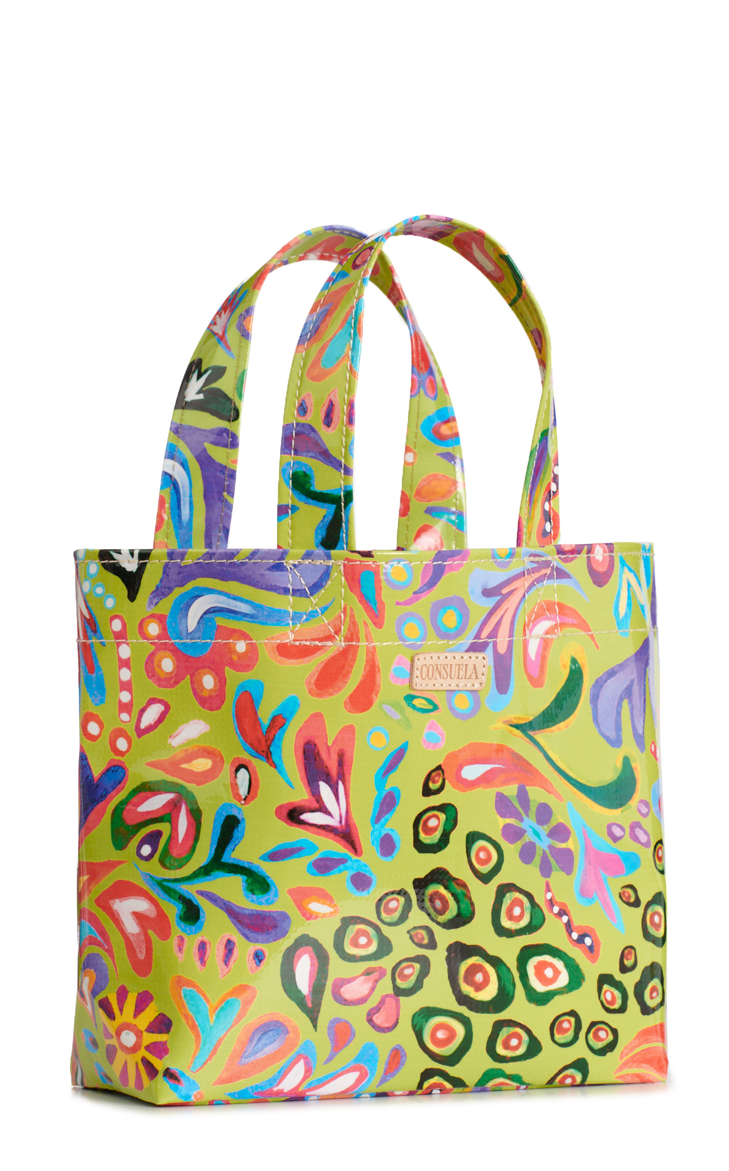 Consuela Limon Brightly Colorful Print Mini Tote Bag - Image 1