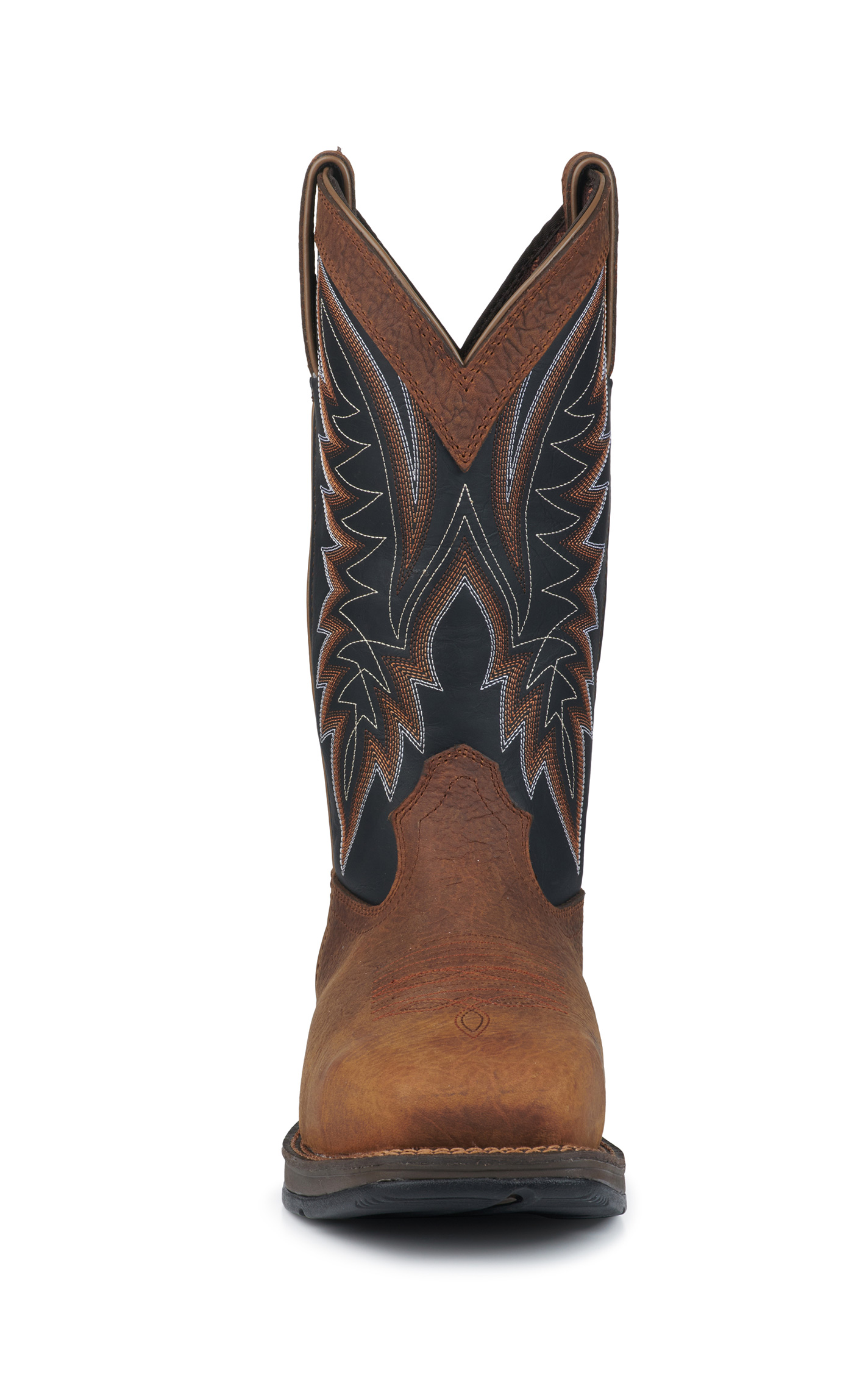 Durango Men's Rebel Brown and Black Waterproof Square Steel Toe Work Boots - Image 1