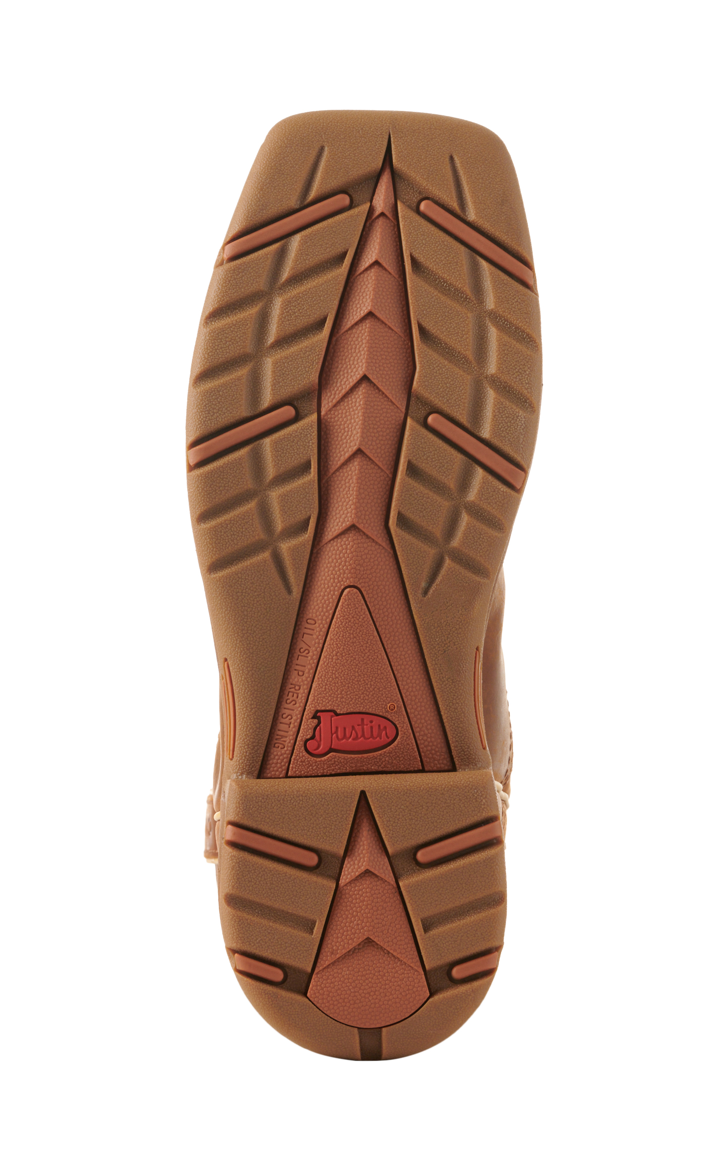 Justin Men's Rush Tan Waterproof Square Toe Work Boots - Image 1