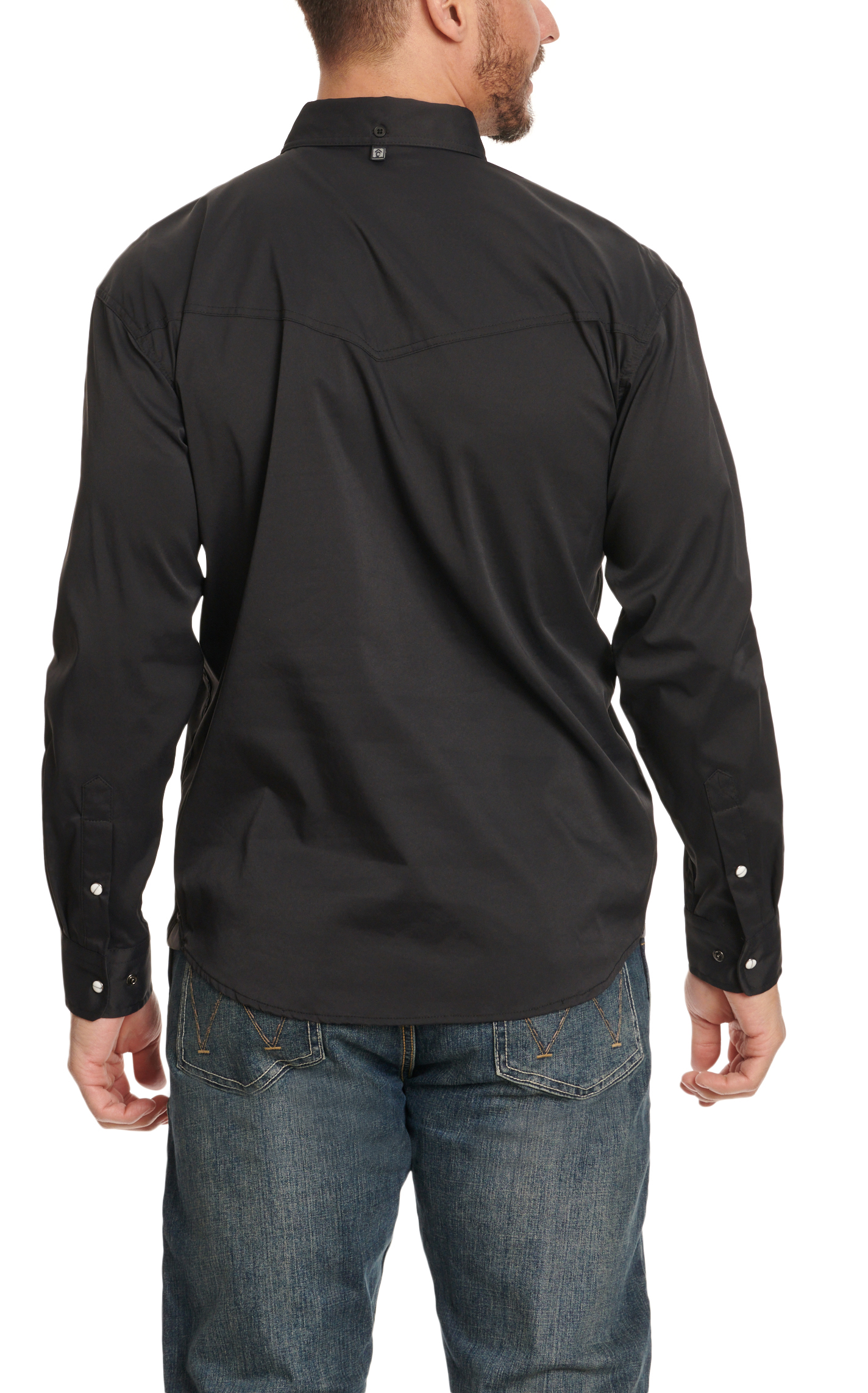 Rafter C Outdoors Men's Black Long Sleeve Lefty Fishing Shirt - Image 3