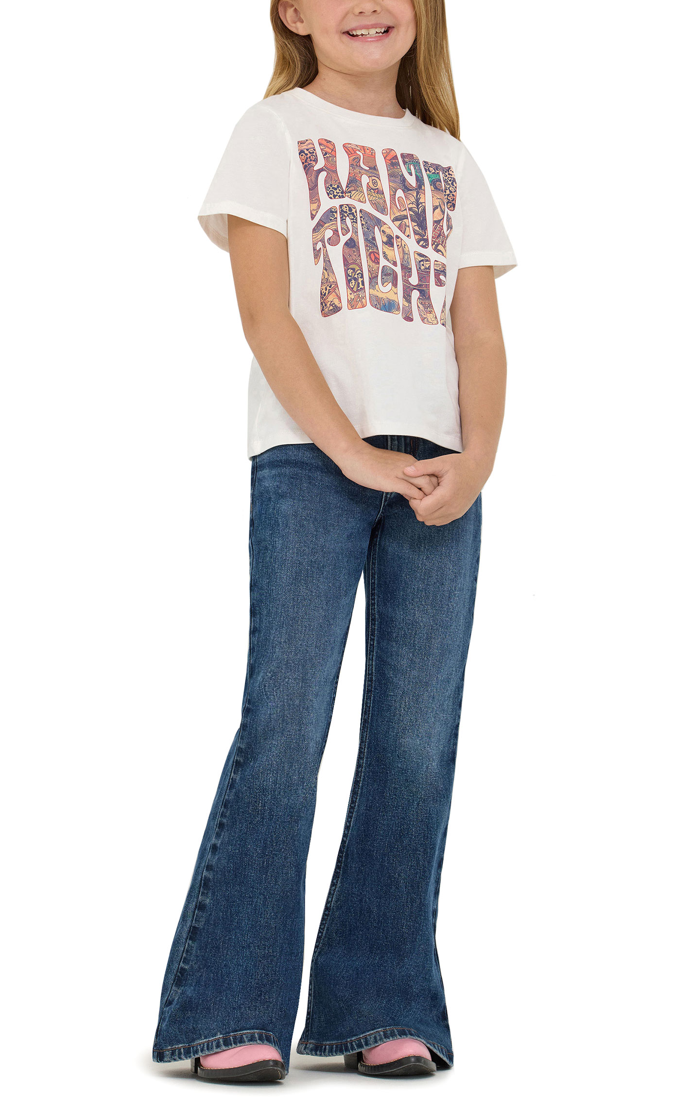 Wrangler & Lainey Wilson Girl's Hang Tight T-Shirt - Image 1
