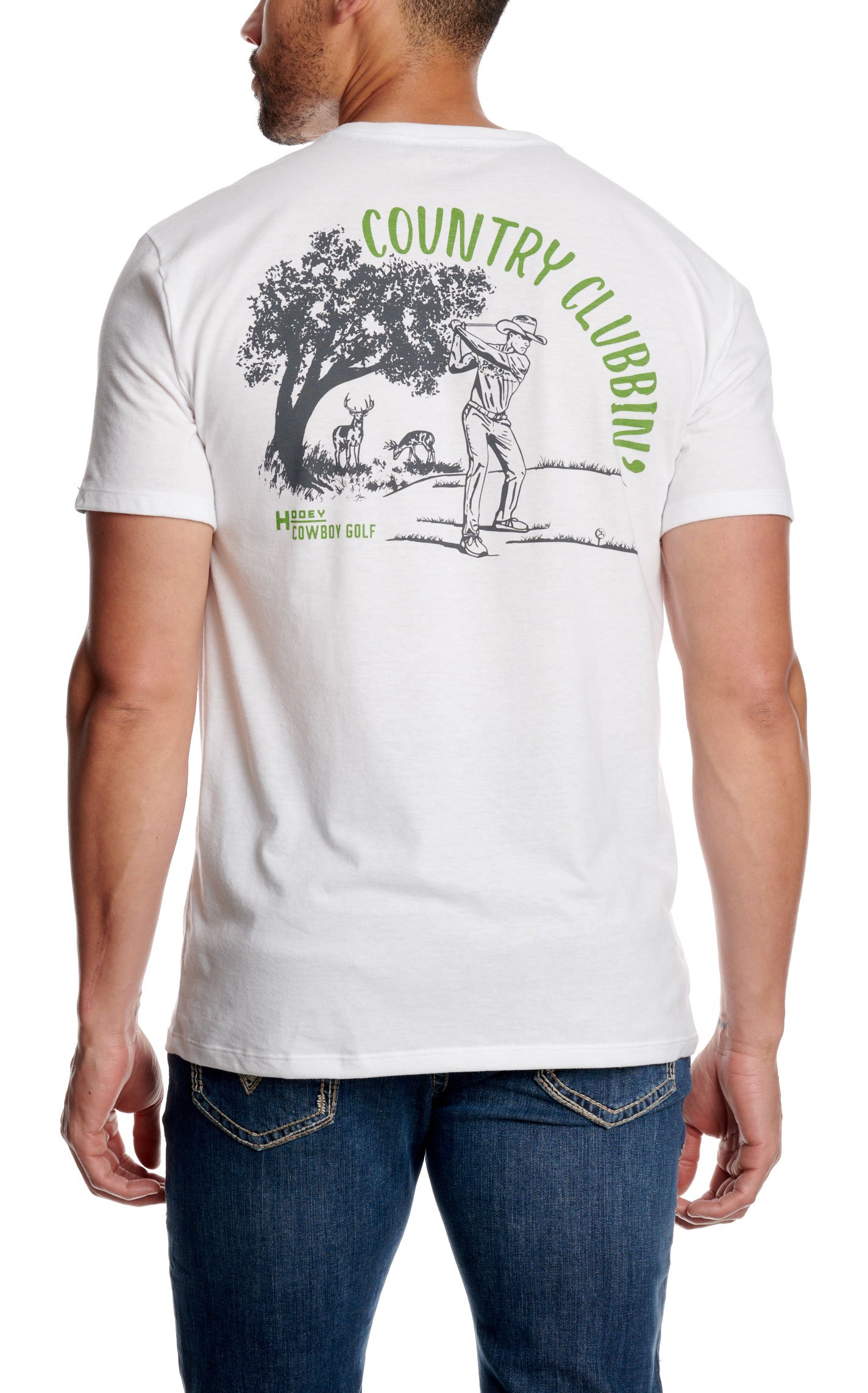 Hooey Men's Country Clubbin' White T-Shirt - Image 2