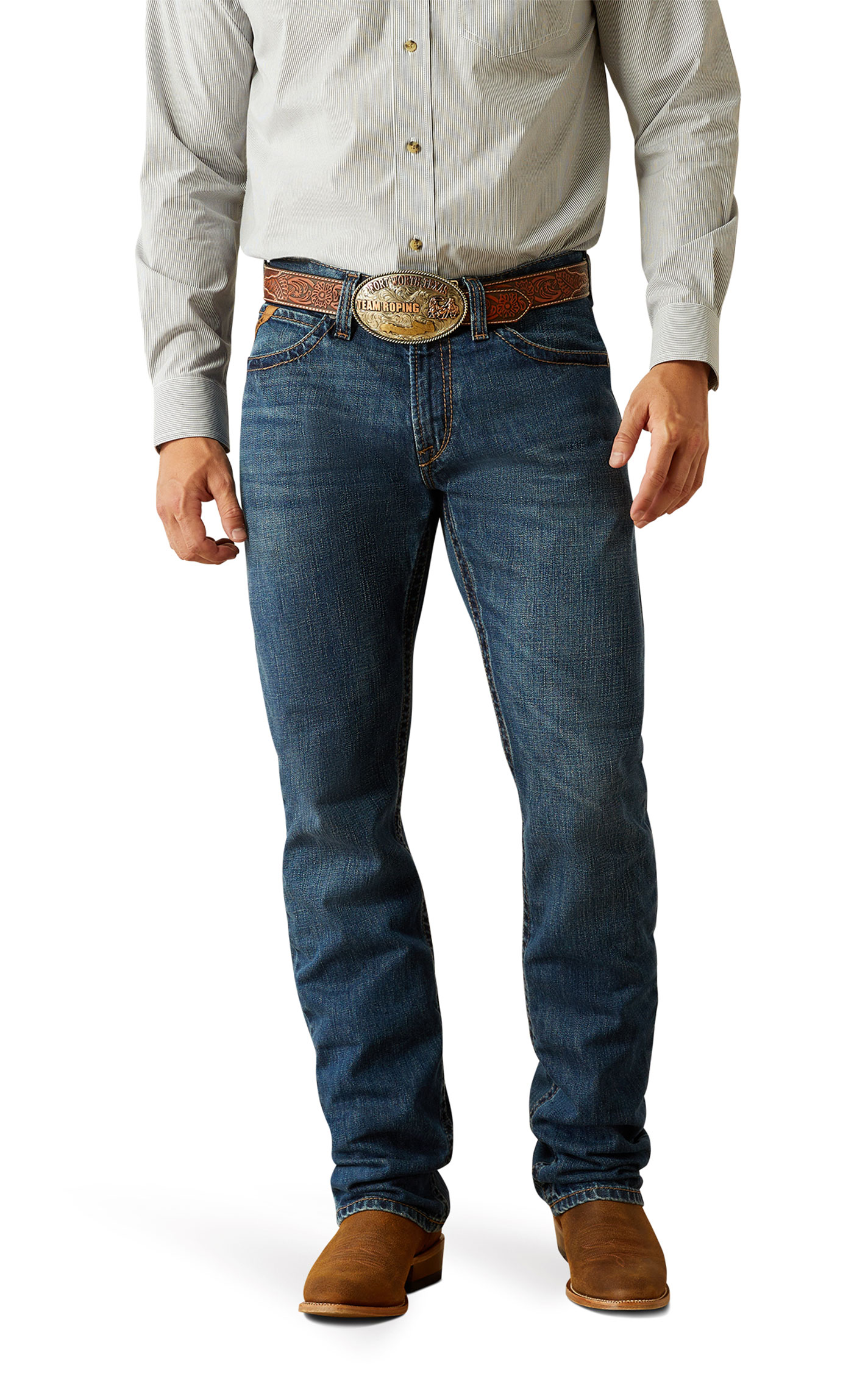 Ariat Men's M4 Norwich Newton Dark Straight Jeans - Image 1