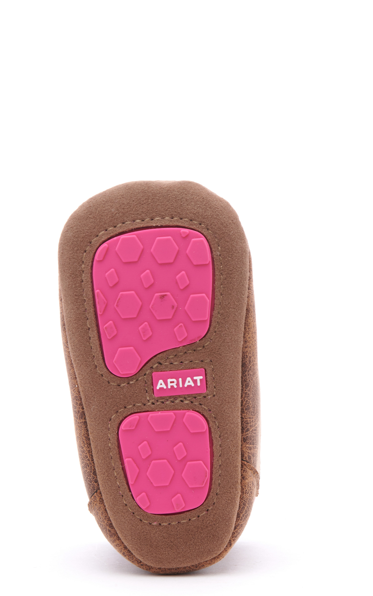 Ariat Infant Lil Stompers Brown and Pink Serape Print Moc Toe Shoes - Image 1