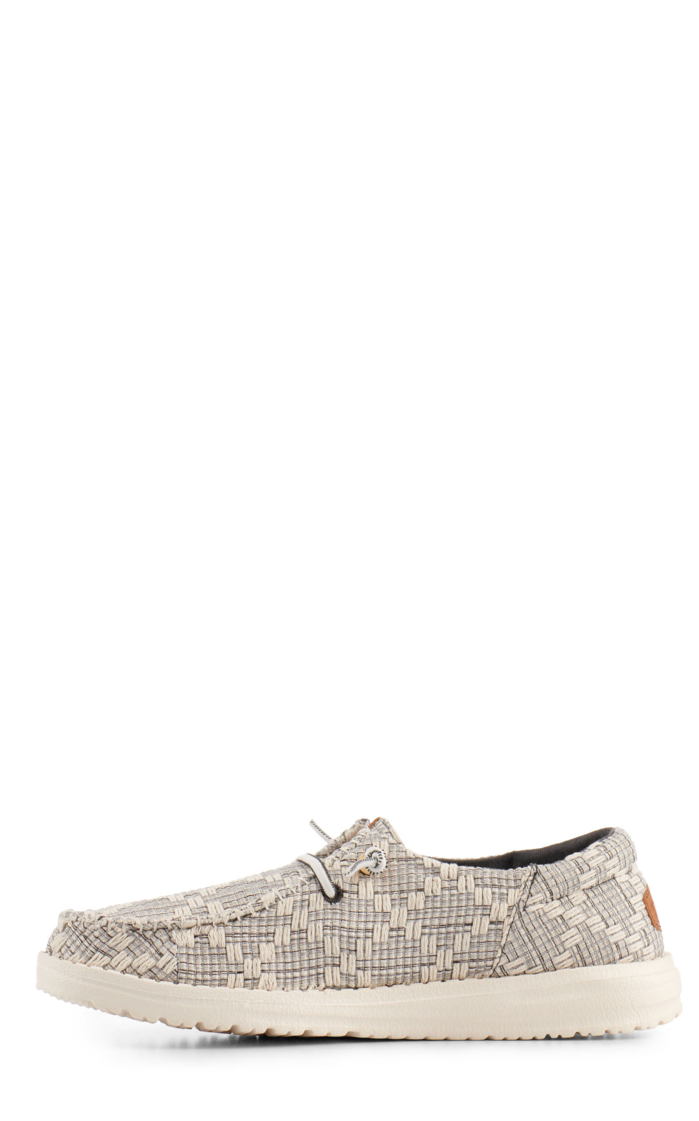 Hey Dude Women's Wendy Funk Jacquard Charcoal Moc Toe Lace Up Casual Shoes - Image 1