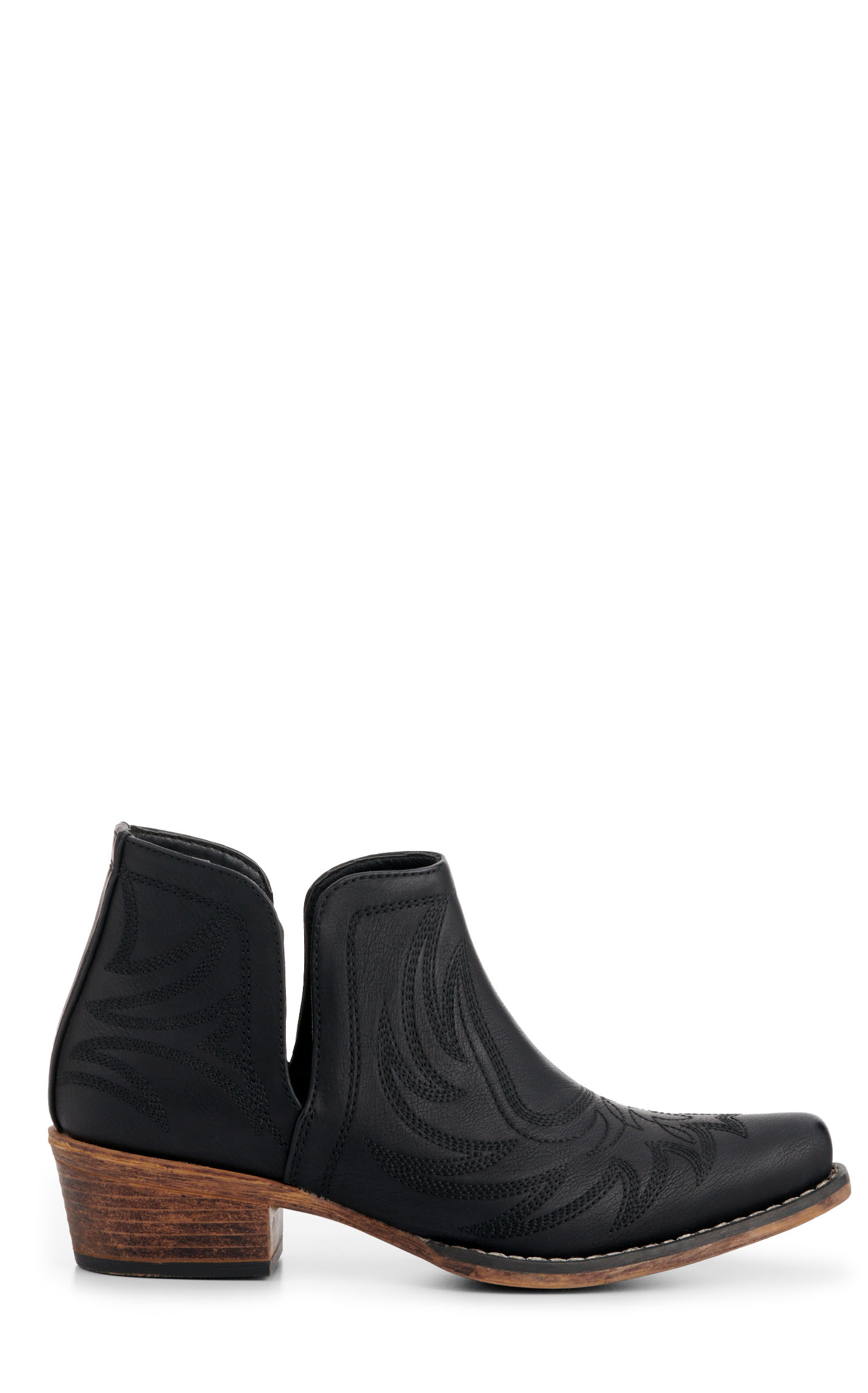 Roper Women's Ava Black Snip Toe Cowboy Bootie - Image 1