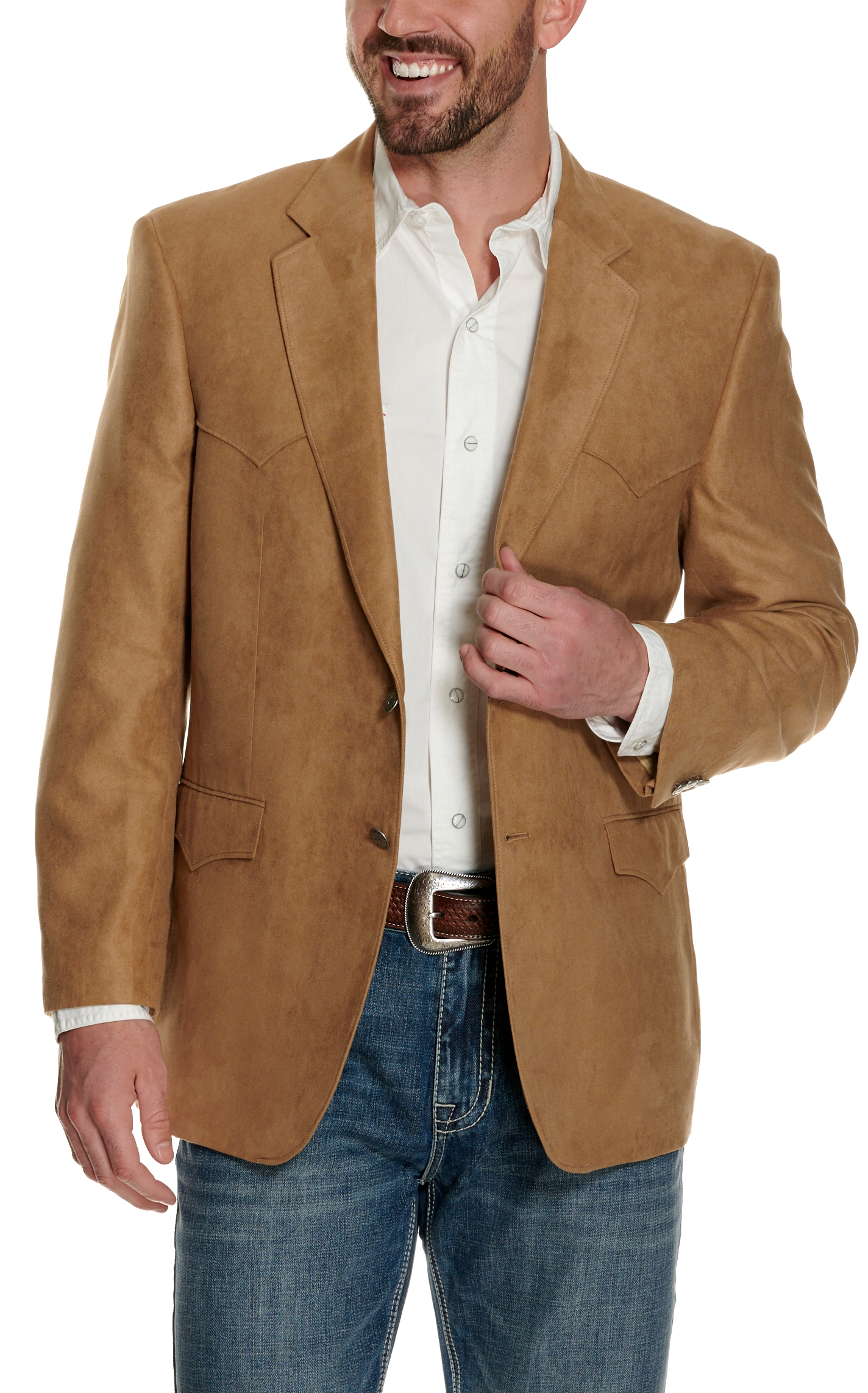 Harmony Western Wear Camel Microfiber Sport Coat - Big & Tall Sizes - Image 1