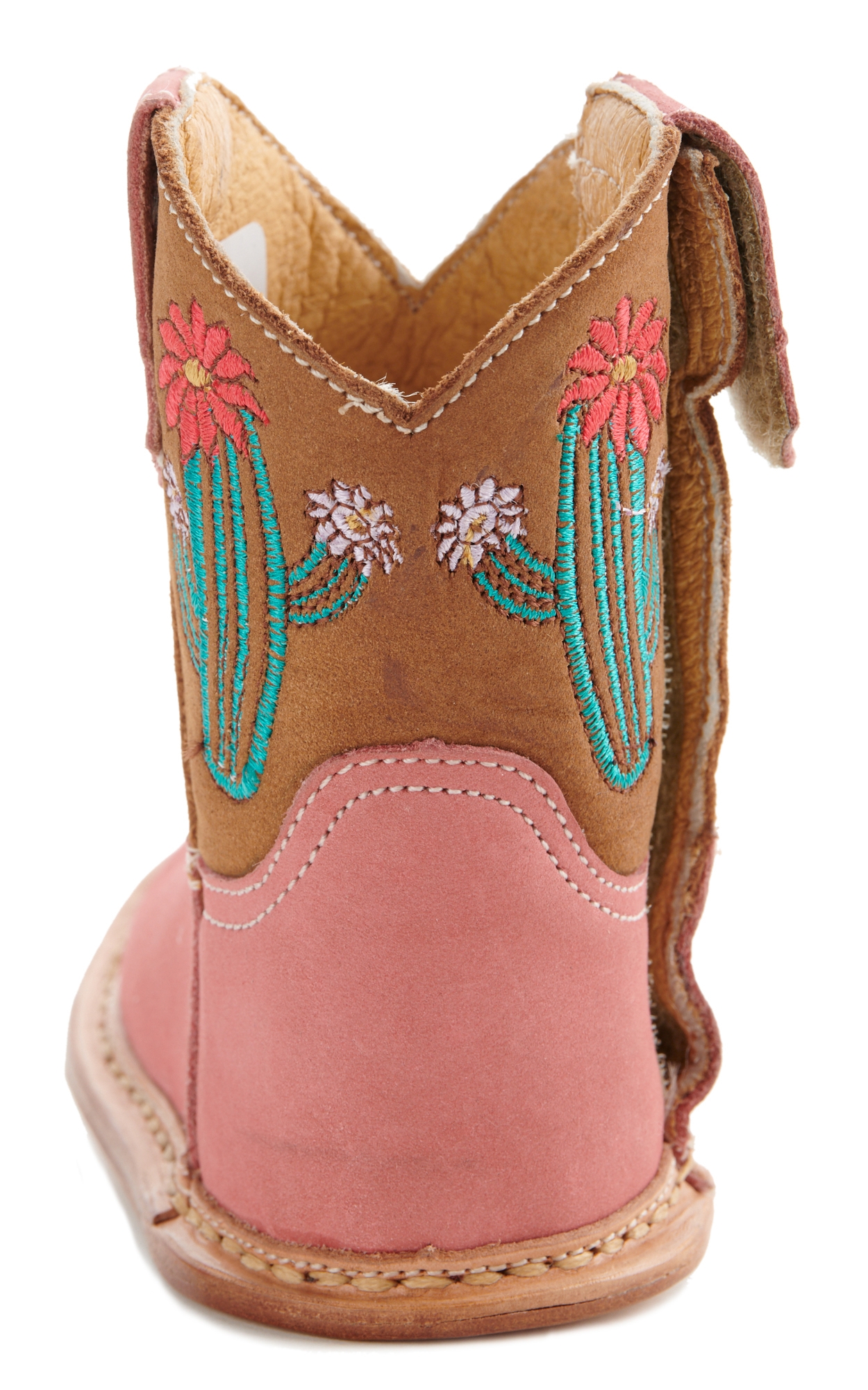 Roper Infant Cowbaby Pink Cactus Round Toe Boot - Image 1