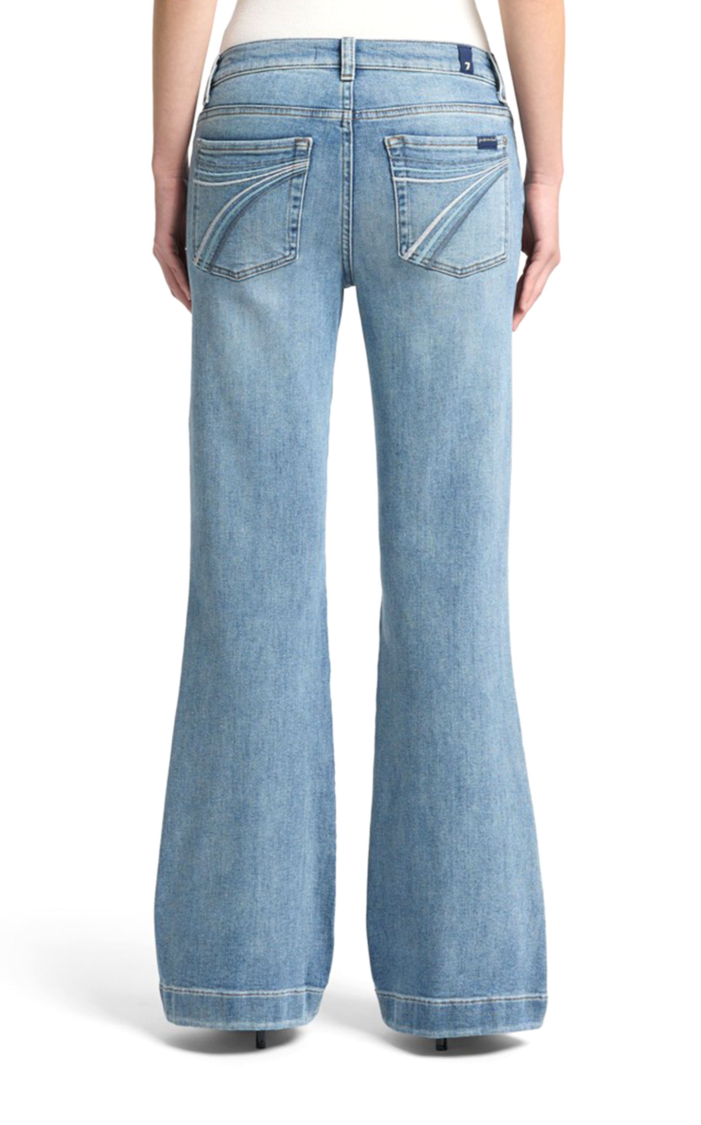 7 For All Mankind Women's Light Wash Santa Rosa Dojo Jeans - Image 2