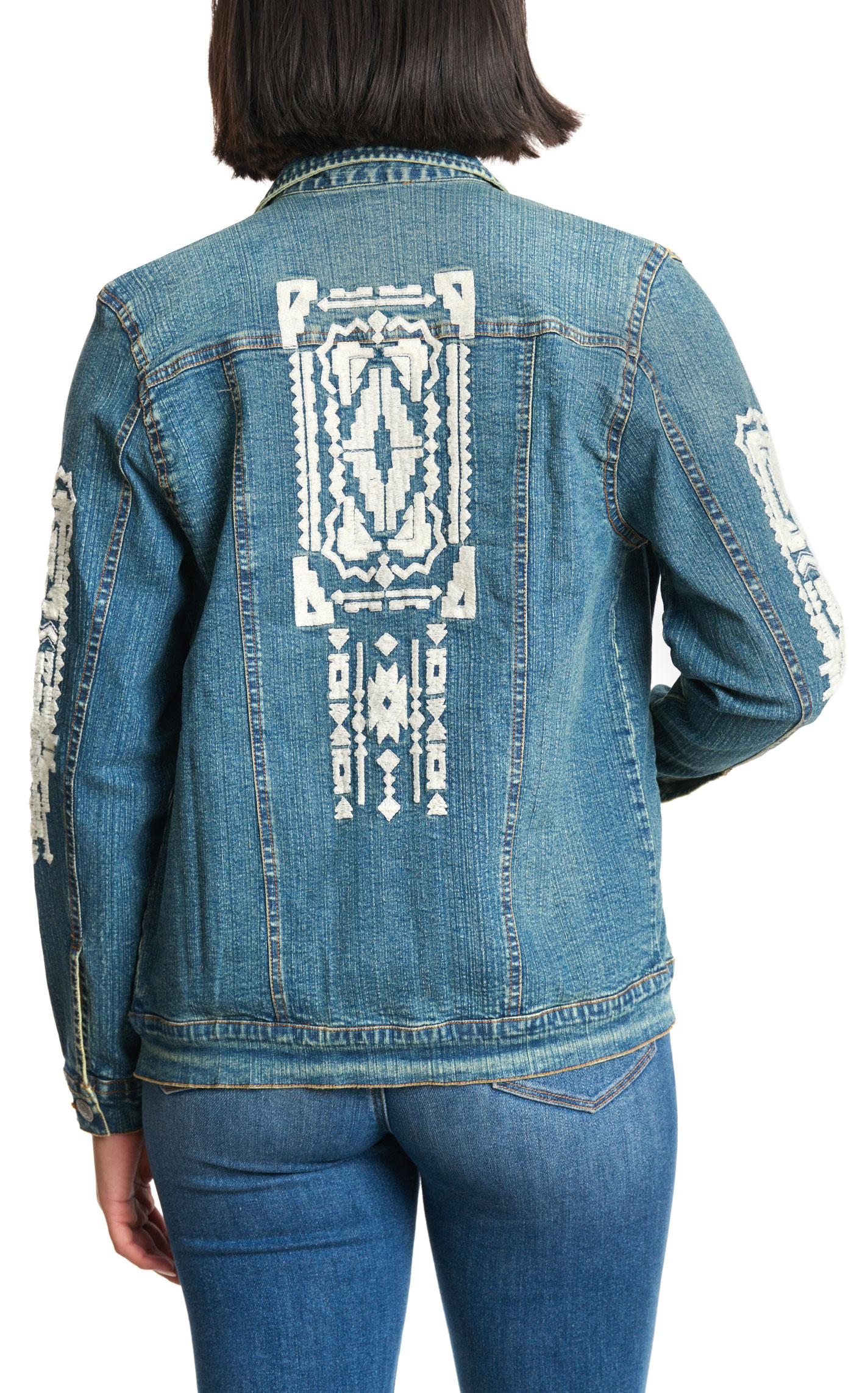 Montana Clothing Co. Women's Embroidered Denim Jacket - Image 1