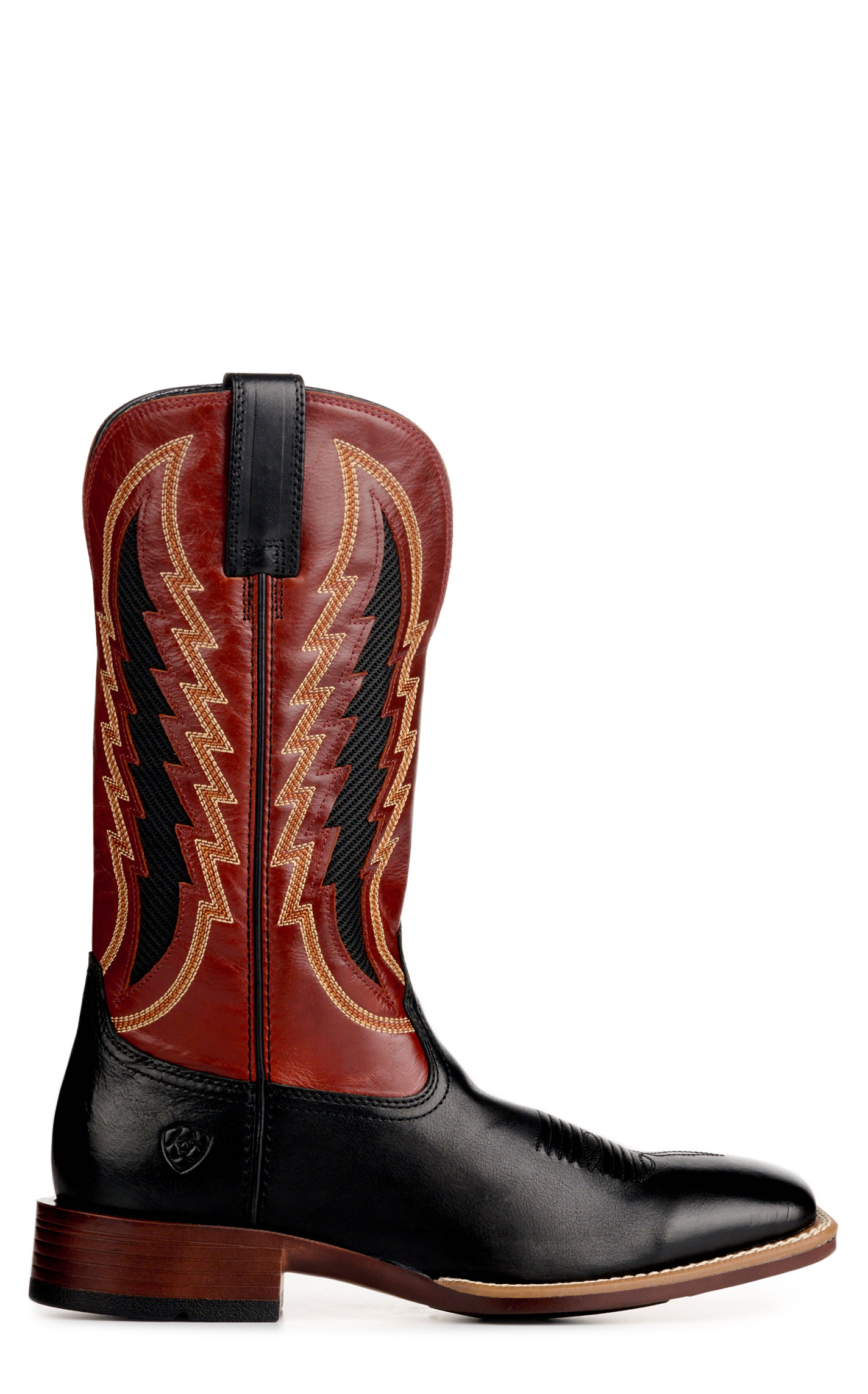 Ariat Men's Black & Red-Hot Bantamweight Wide Square Toe Cowboy Boots - Image 1