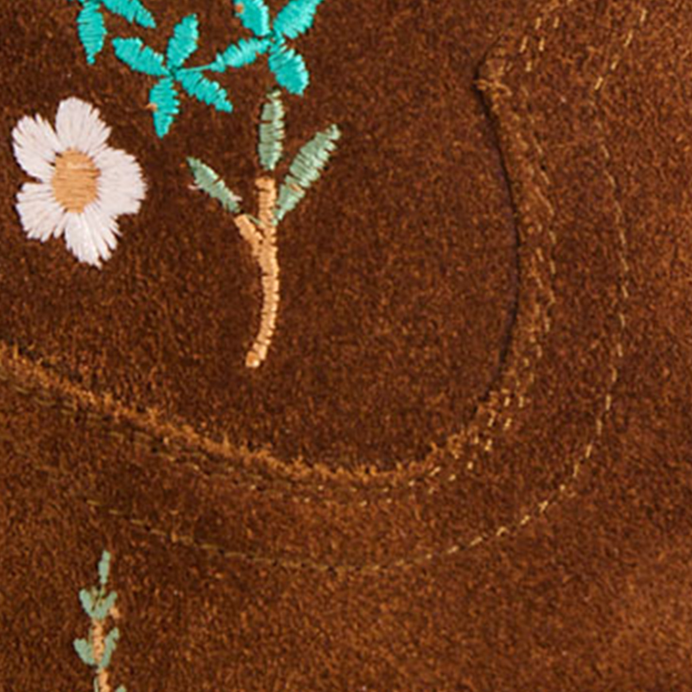Rockin' C Women's Ginger with Floral Embroidery Roughout Snip Toe Cowboy Boots - Image 1
