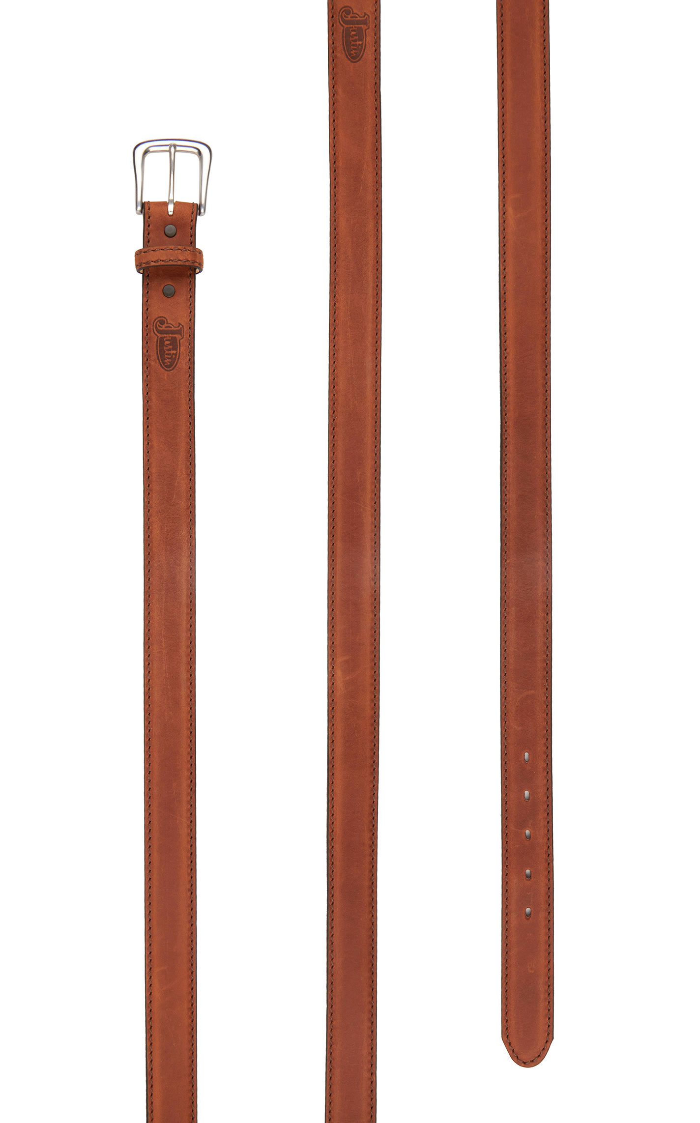 Justin Men's Solid Brown Leather Working Sport Western Belt - Image 1