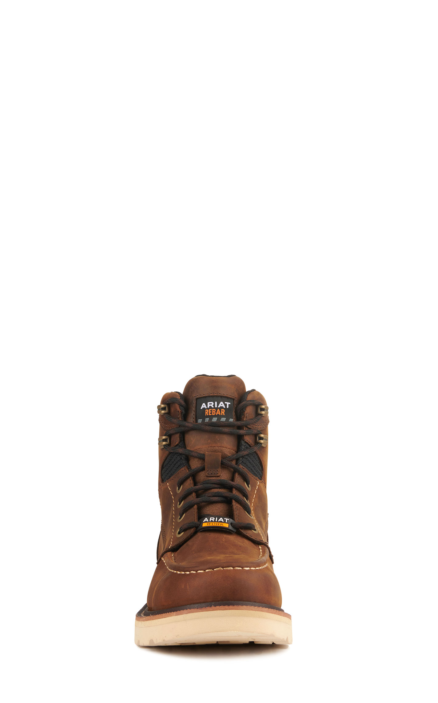 Ariat Men's Rebar Lift Distressed Brown H20 SmartLite Round Toe Lace Up Work Boots - Image 1
