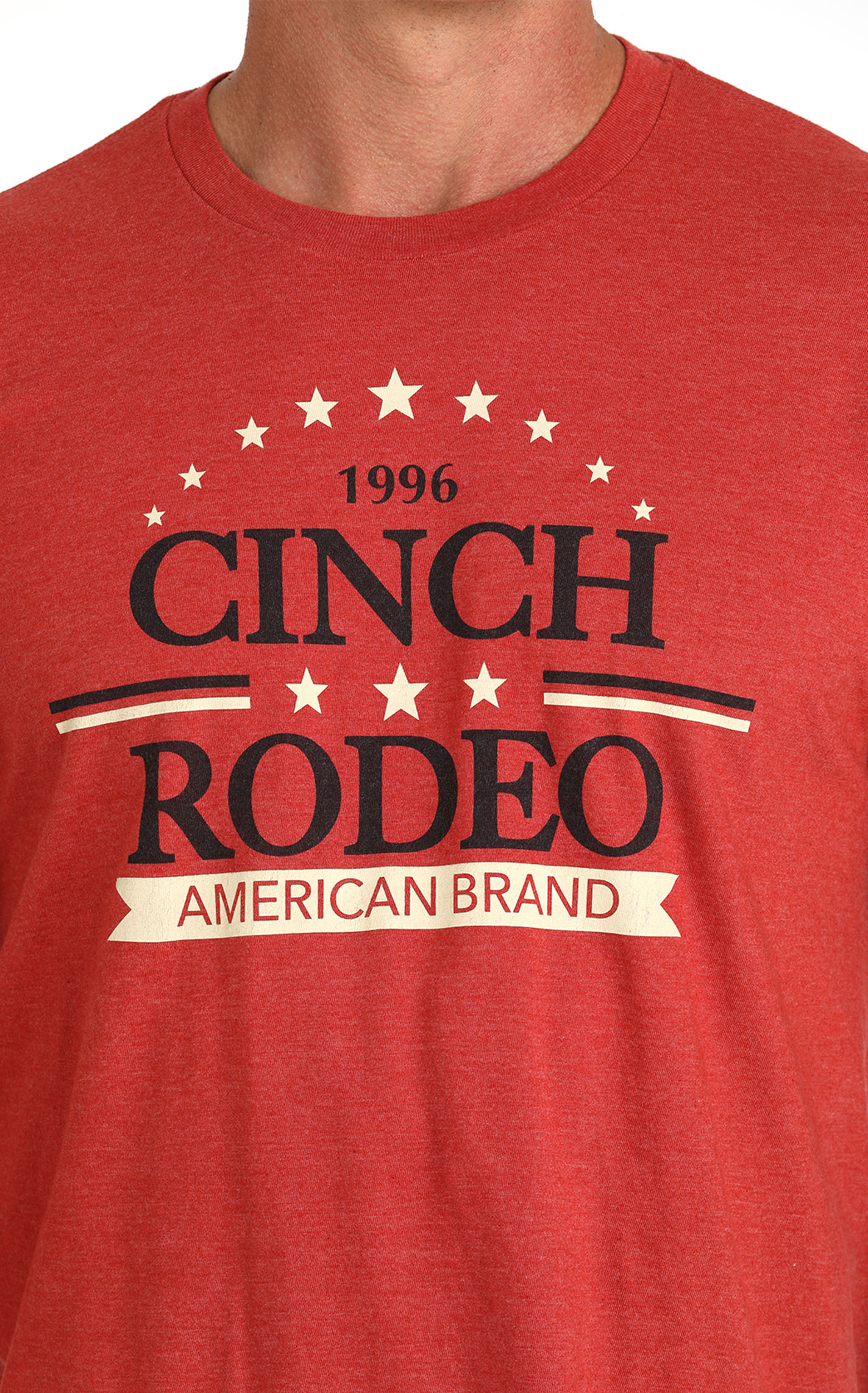Cinch Men's Red Rodeo Logo Graphic T-Shirt - Image 1