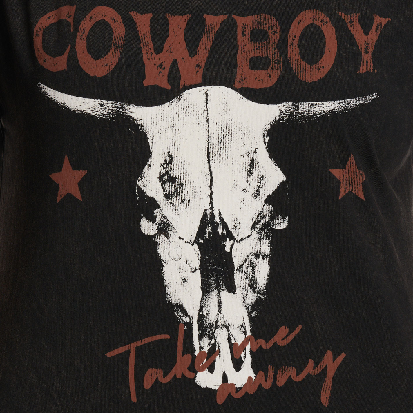 R. Rouge Women's Black Cowboy Take Me Away Graphic T-Shirt - Image 1