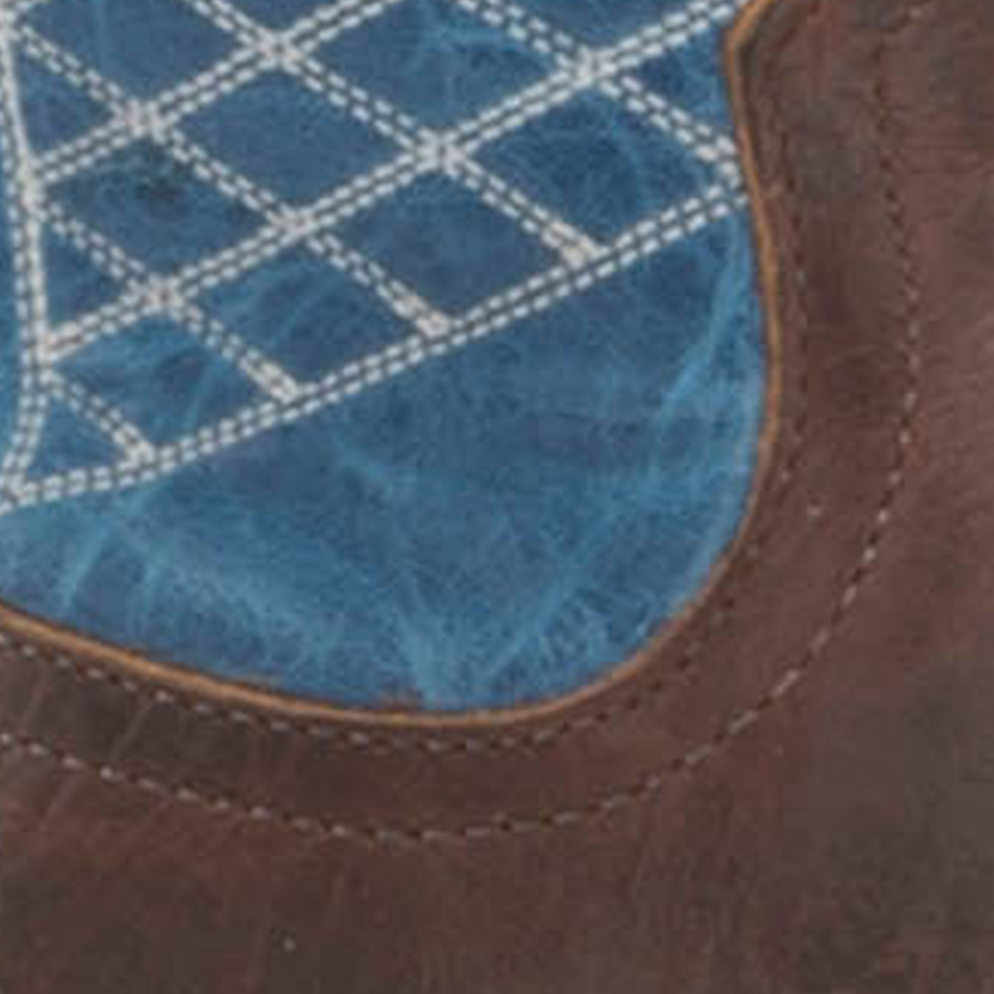 Anderson Bean Men's Mike Tyson Bison & Blue Lava Square Toe Boots - Image 1