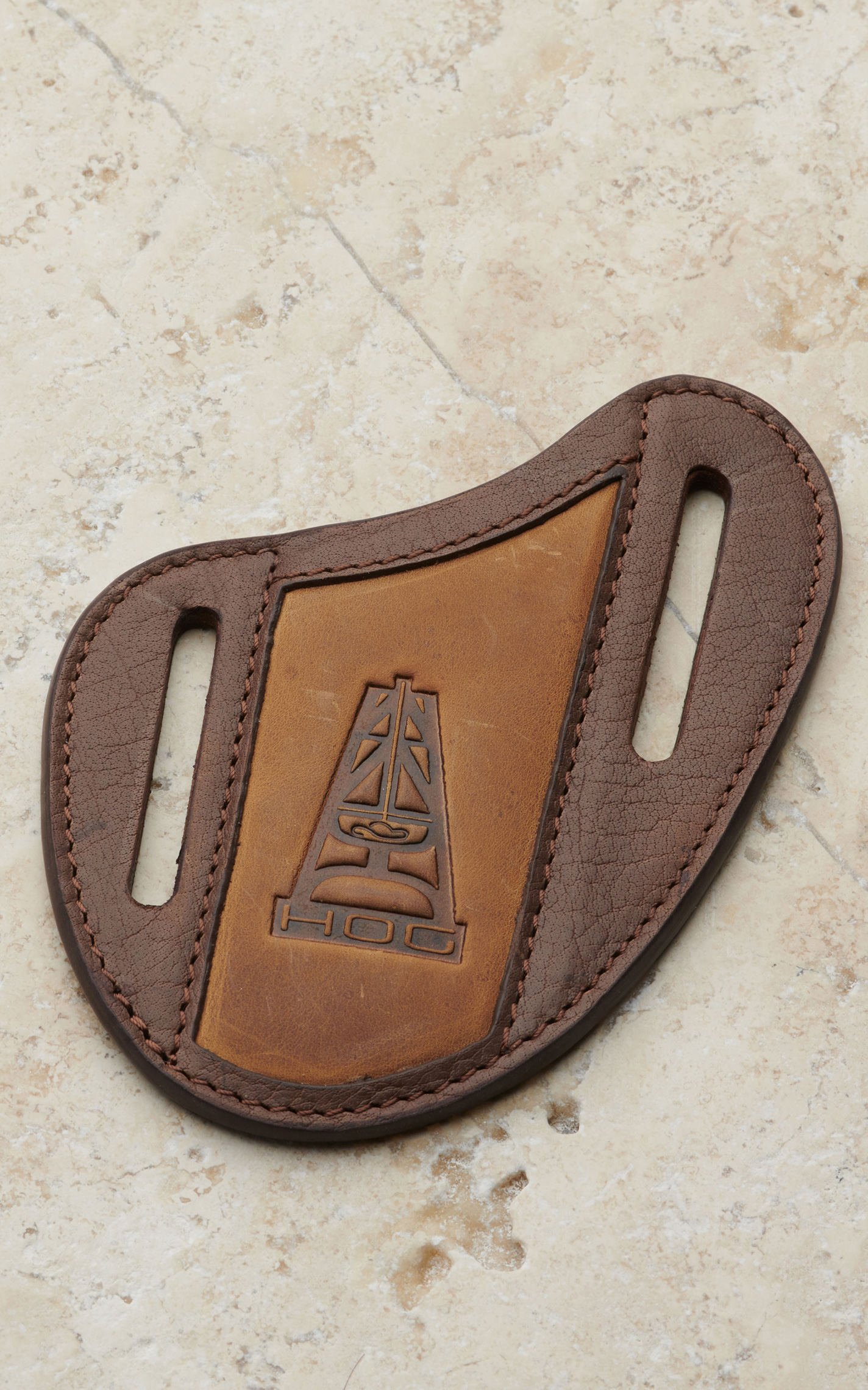 Hooey Brown and Tan with HOG Logo Pancake Knife Sheath - Image 1