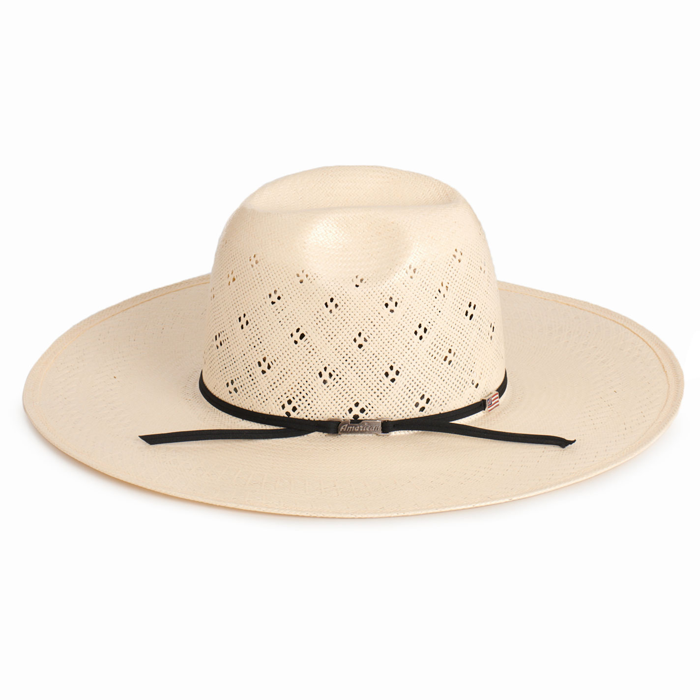 American Hat Ivory Vented Minnick Crown Straw Cowboy Hat - Image 1