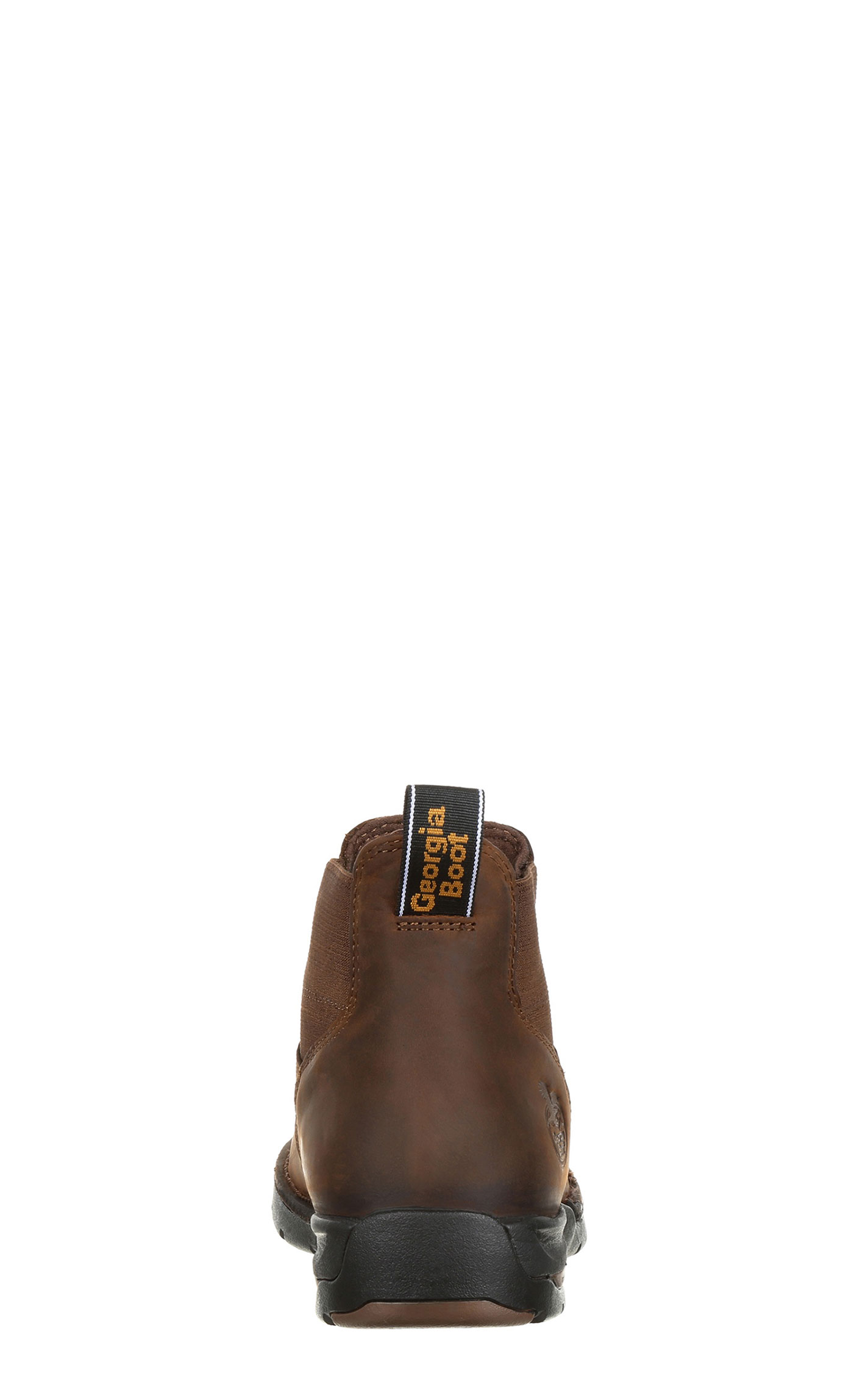 Georgia Boot Athens Chelsea Brown Moc Toe Slip On Work Boots - Image 1