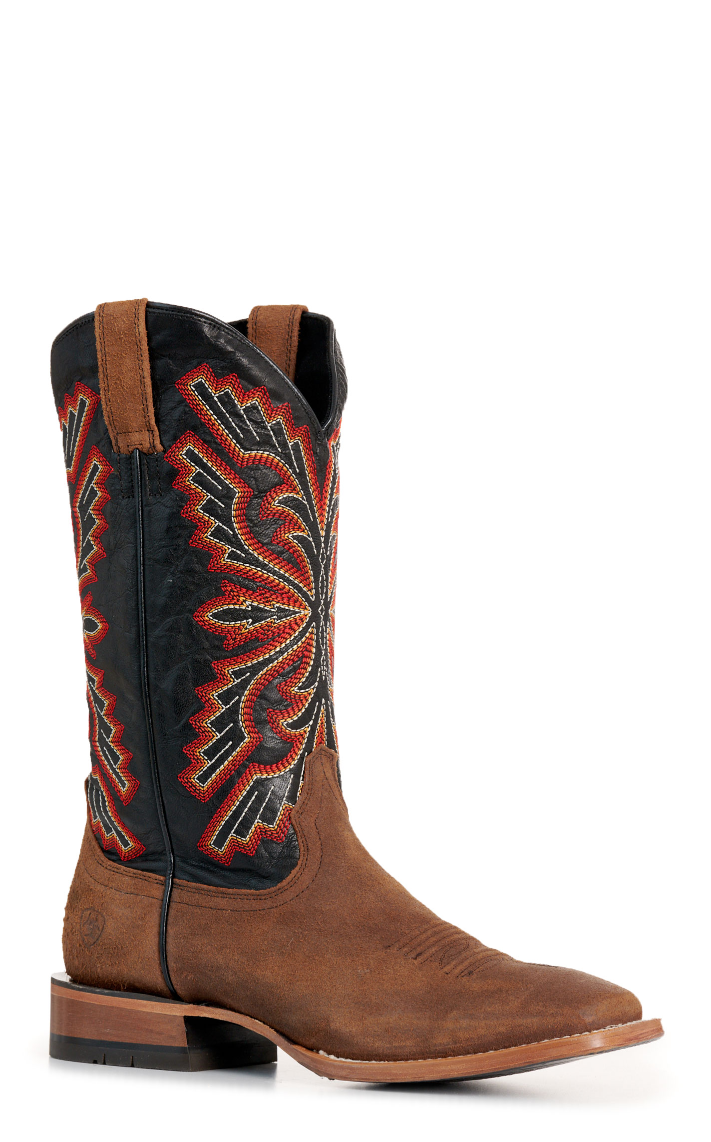 Ariat Men's Weathered Wicker & Bayou Black Wide Square Toe Cowboy Boots - Image 1