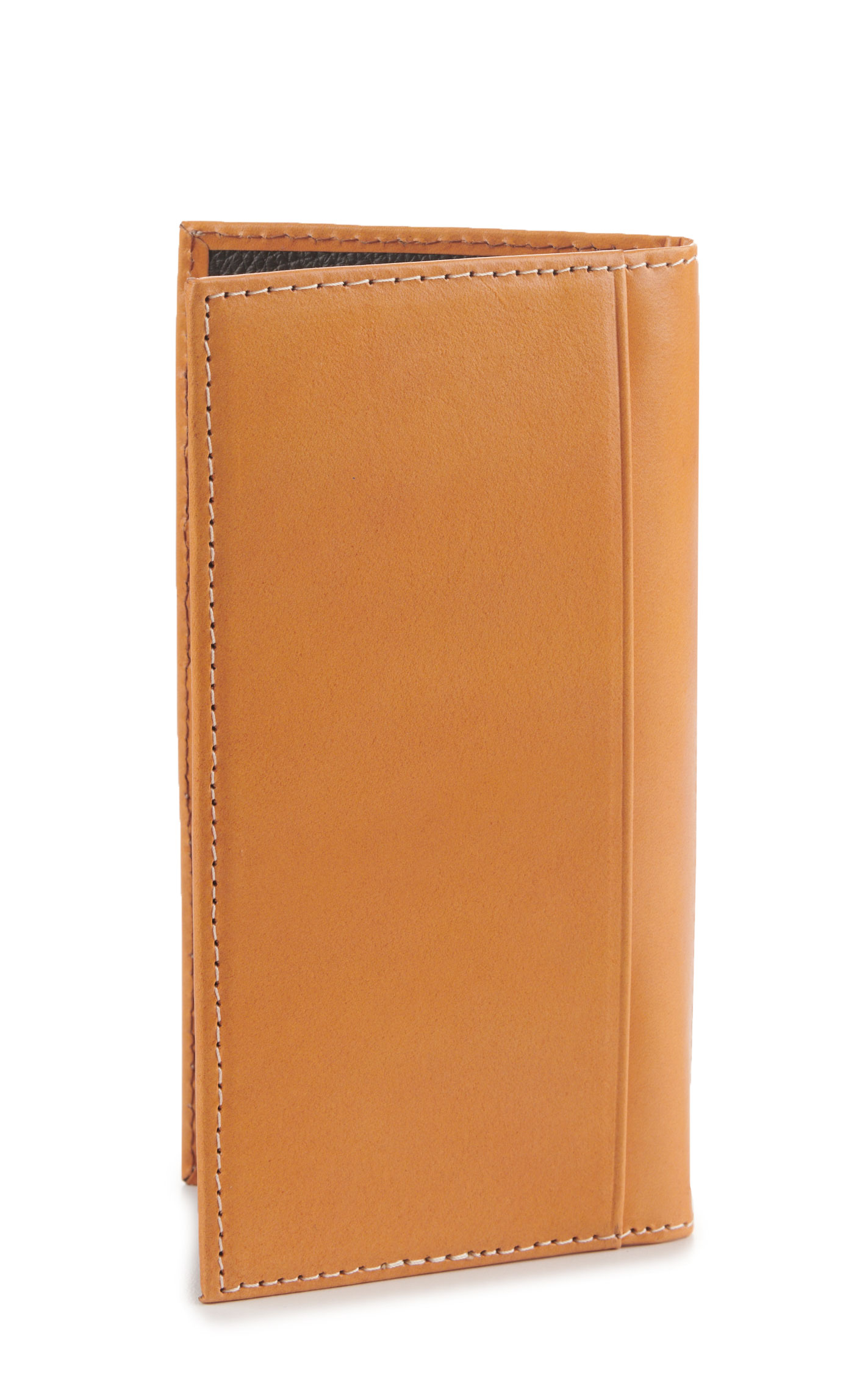 Rafter C Men’s Leather Hair on Hide with Burgundy Underlay Checkbook Cover Rodeo Wallet - Image 1