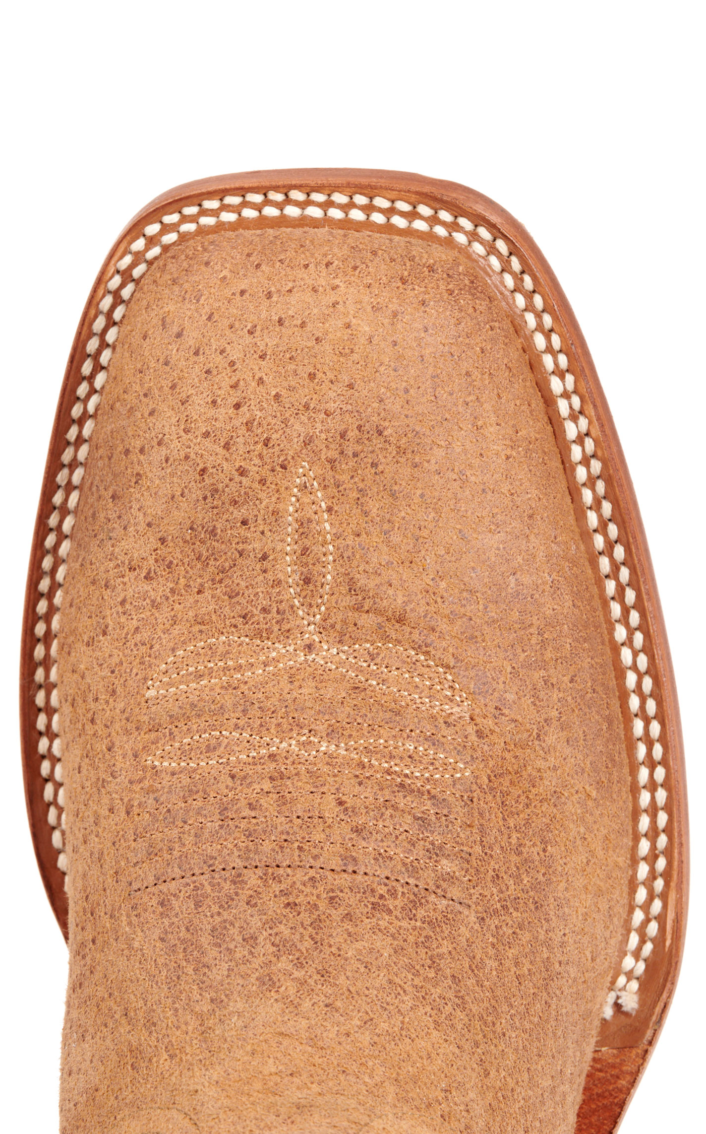 Cavender's Men's Sand Boar and Blue Wide Square Toe Cowboy Boots - Image 1
