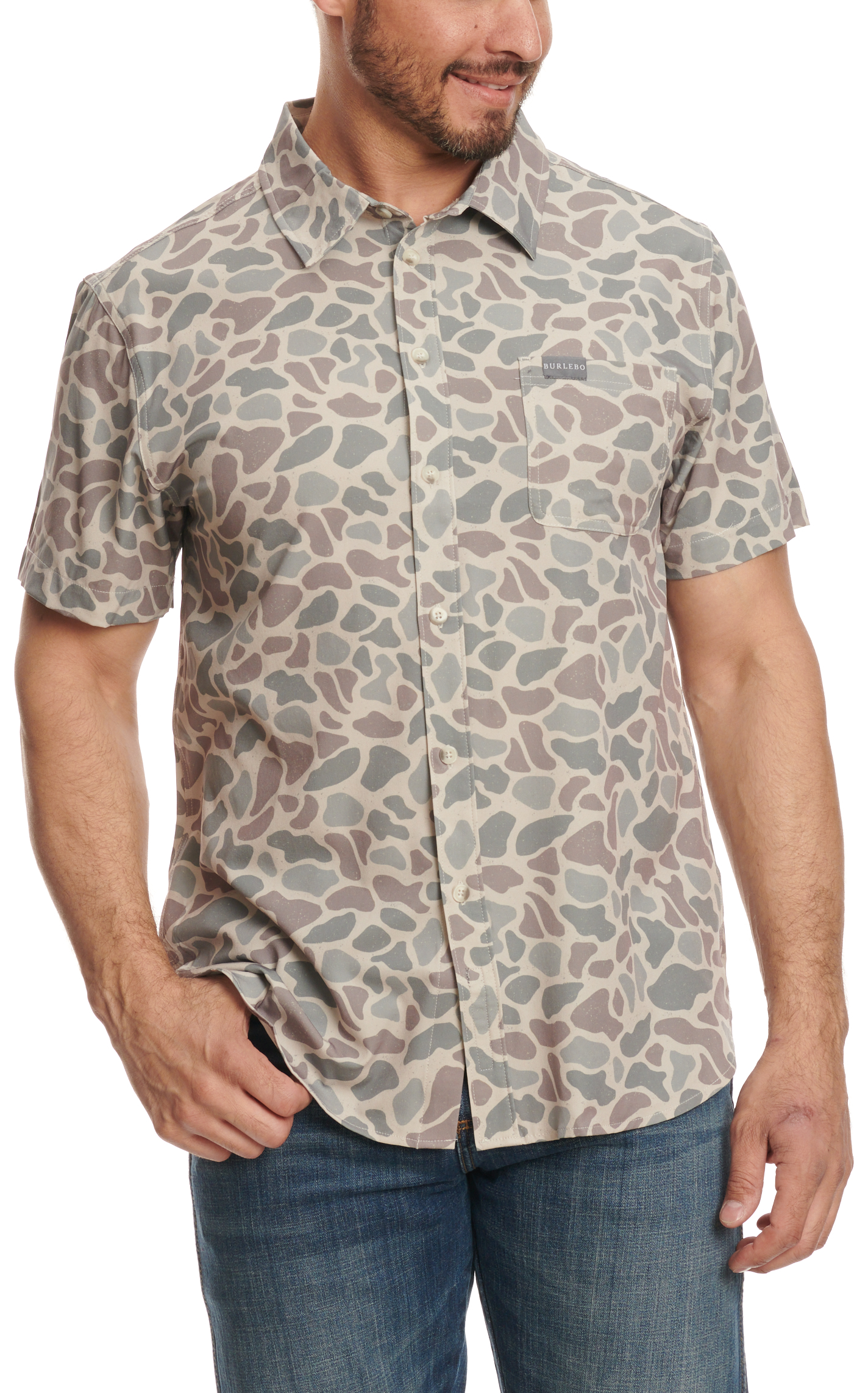 BURLEBO Men's Deer Camo Performance Shirt - Image 1
