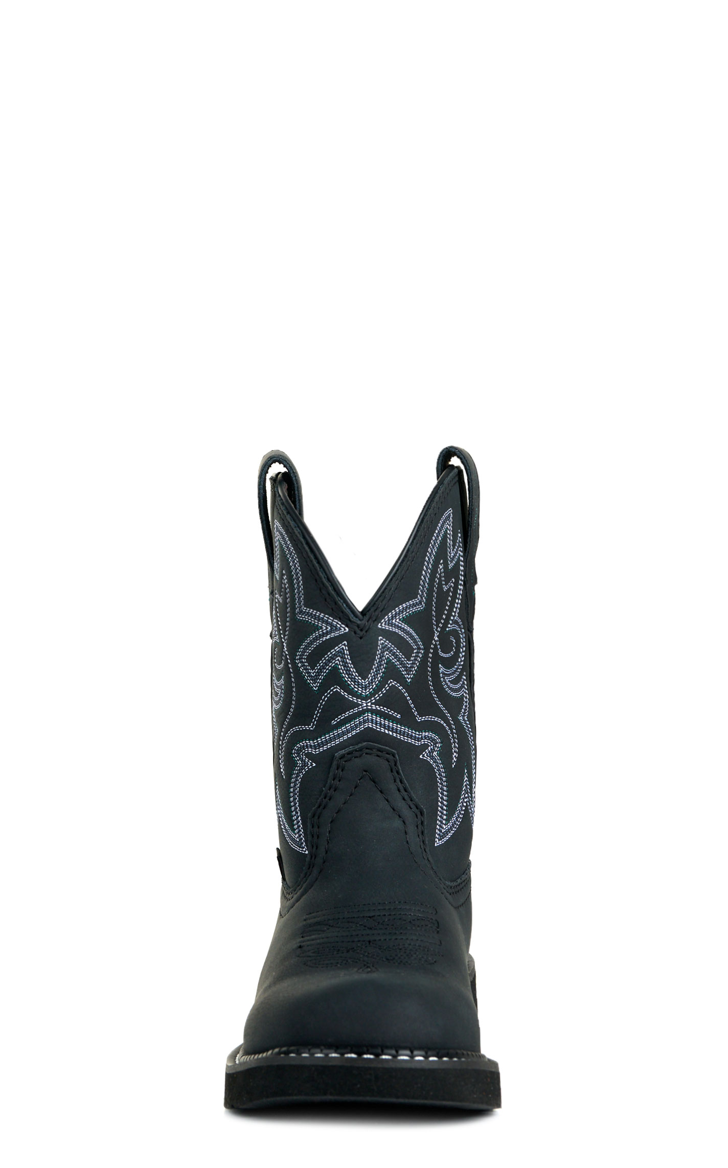 Justin Women's Black Round Toe Cowboy Boots - Image 1
