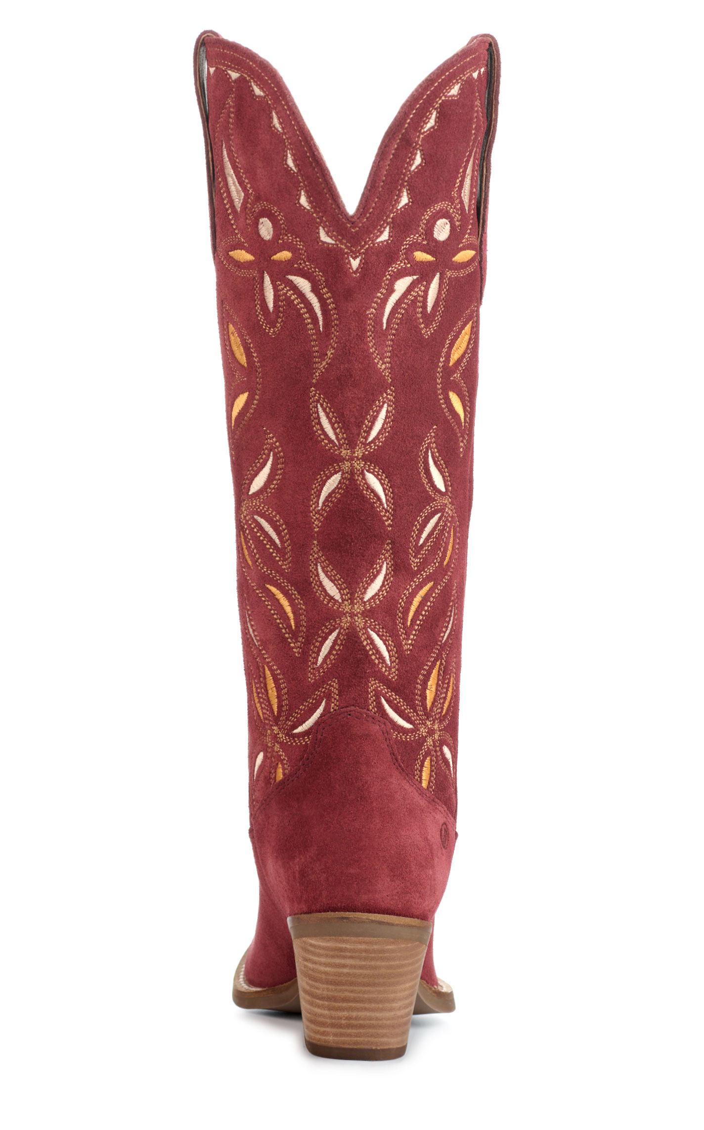 Dingo Women's Bandelera Burgundy Suede Snip Toe Tall Cowboy Boots - Image 1