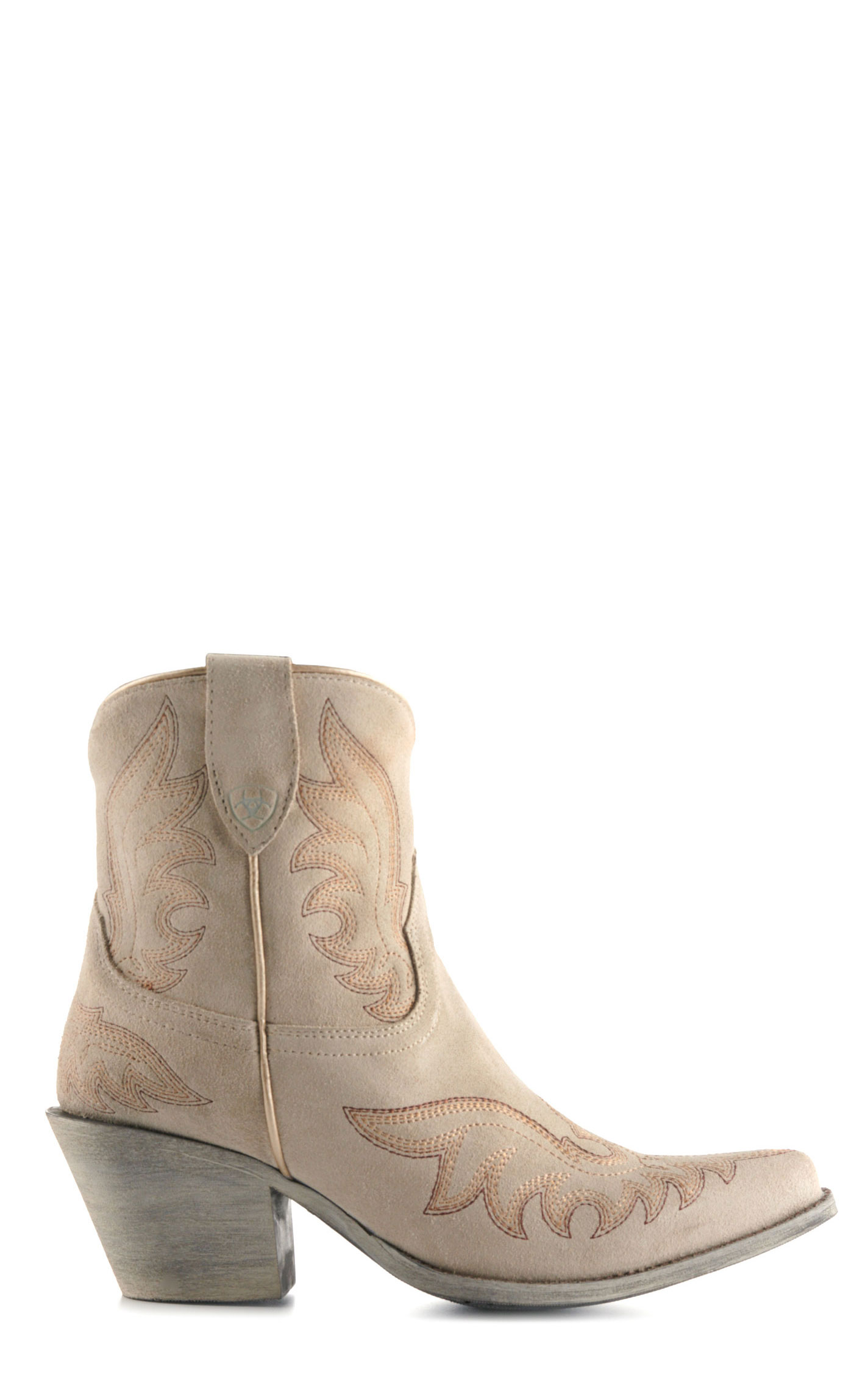 Ariat Women's Chandler Cloud White Suede Snip Toe Booties - Image 1