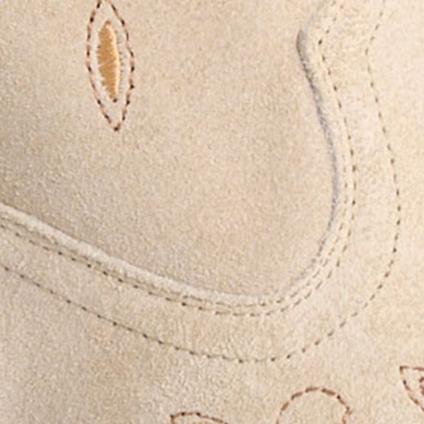 Rockin' C Women's Cream Suede & Embroidered Almond Toe Cowboy Boots - Image 1