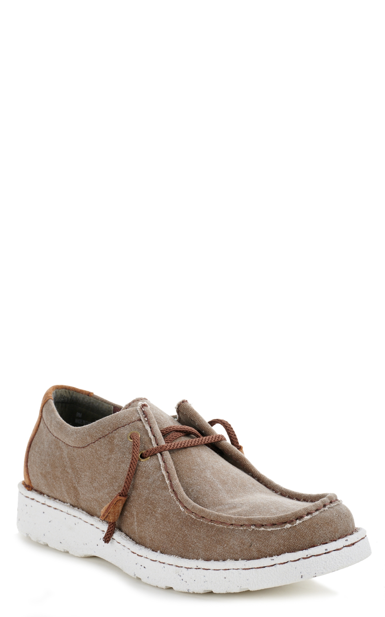 Justin Men's Easy Rider Hazer Clay Canvas Moc Toe Casual Shoes - Image 1