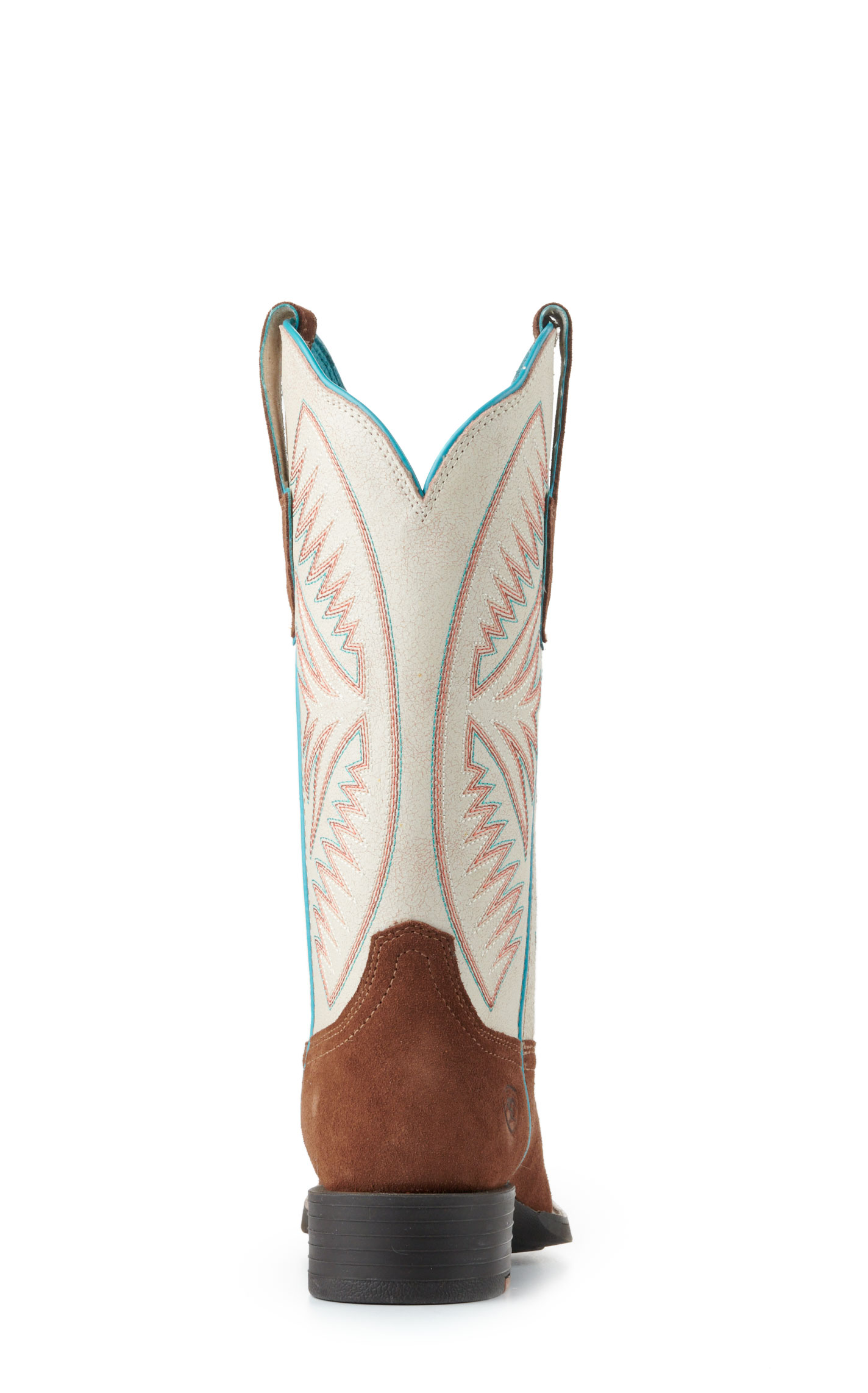 Ariat Women's Round Up Ruidoso Matte Pearl and Cedar Suede Square Toe Cowboy Boots - Image 1
