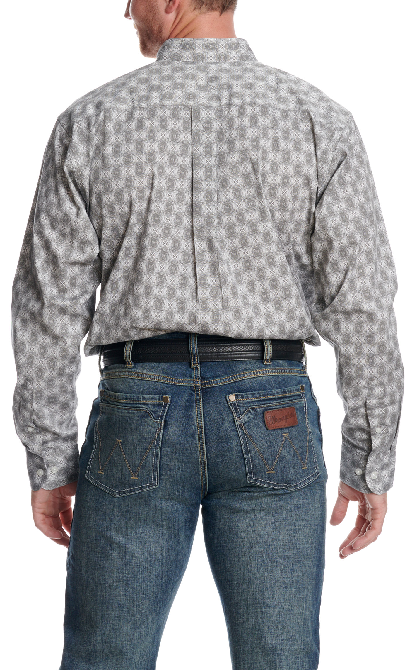 Rafter C Men's Brown Paisley Print Button Down Shirt - Image 1