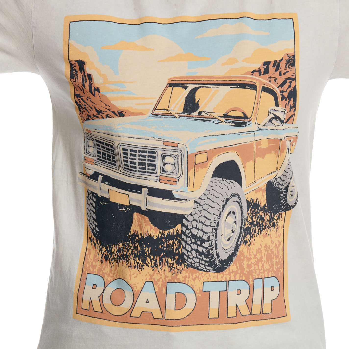 Lotus Fashion Women's Off White Road Trip Graphic T-Shirt - Image 1