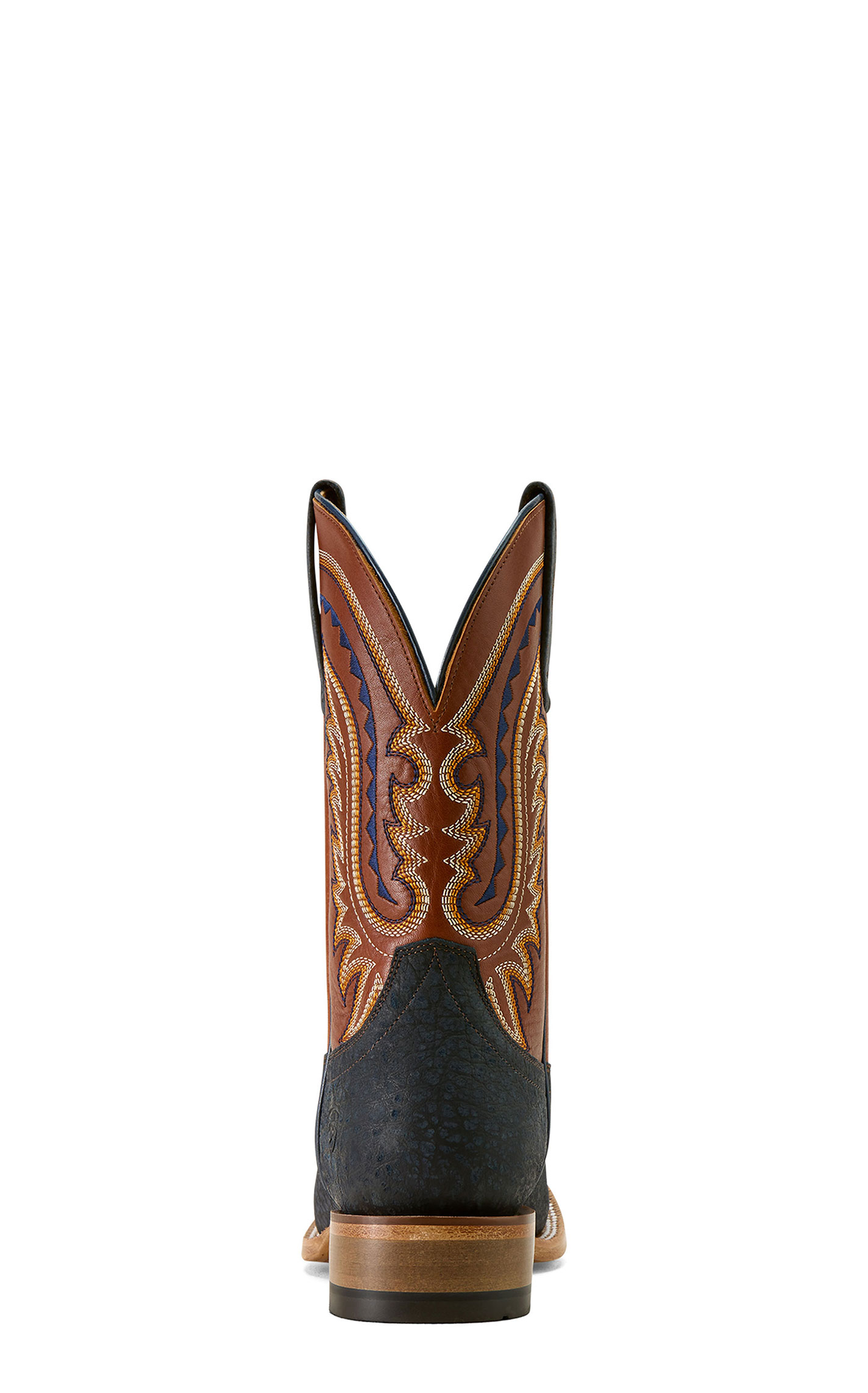 Ariat Men's Navy Bison & Ginger Spice TekStep Wide Square Toe Boots - Image 1