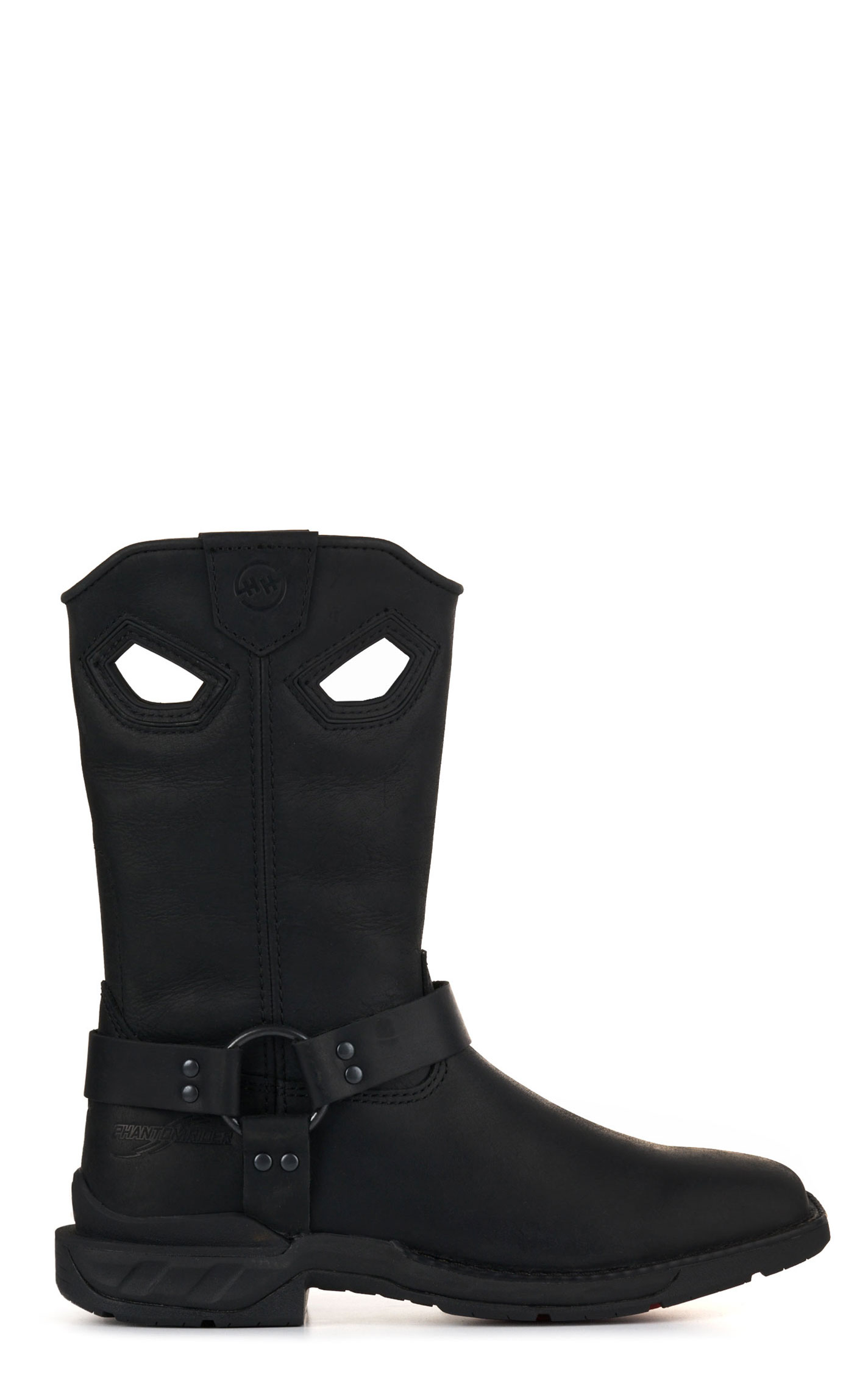 Double H Men's ICE Black Harness Wide Square Toe Cowboy Boots - Image 1