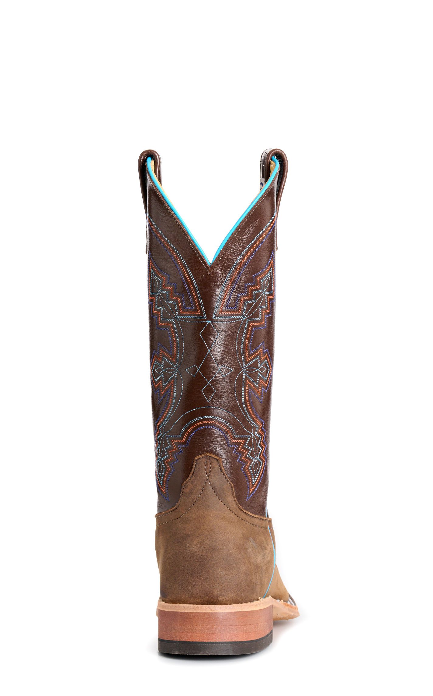 Anderson Bean Men's Dark Brown Barcelona & Brown Avatar Wide Square Toe Cowboy Boots - Image 1