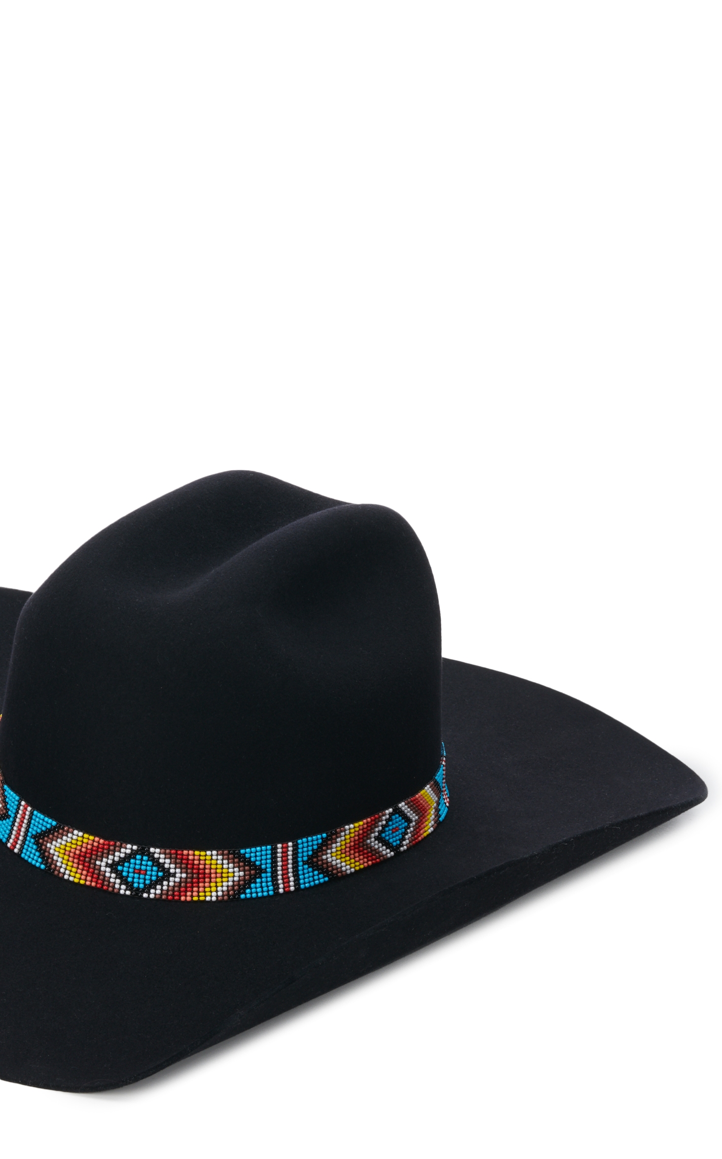 Twister Multi-Colored Aztec Design Beaded Stretch Hatband - Image 1