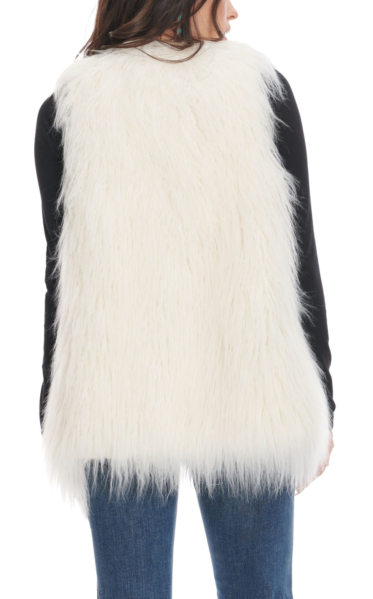 Ariat Women's Coconut Faux Fur Fluffy Vest - Image 1