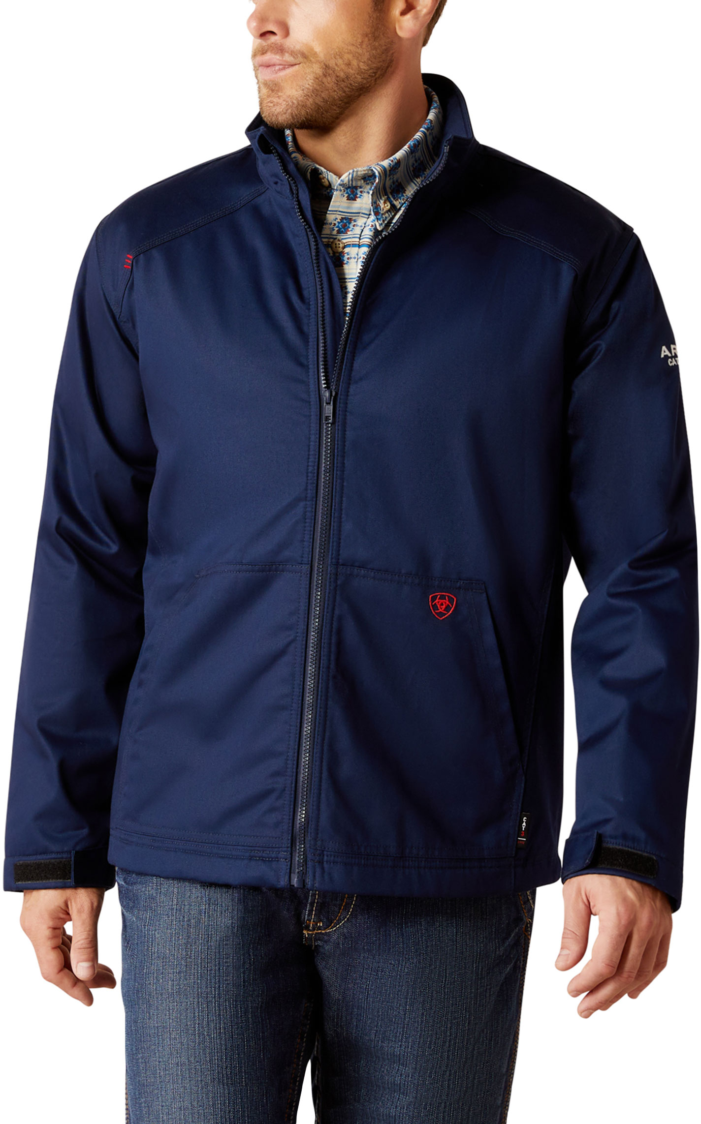 Ariat Men's FR Navy Basic Insulated Canvas Jacket - Image 1