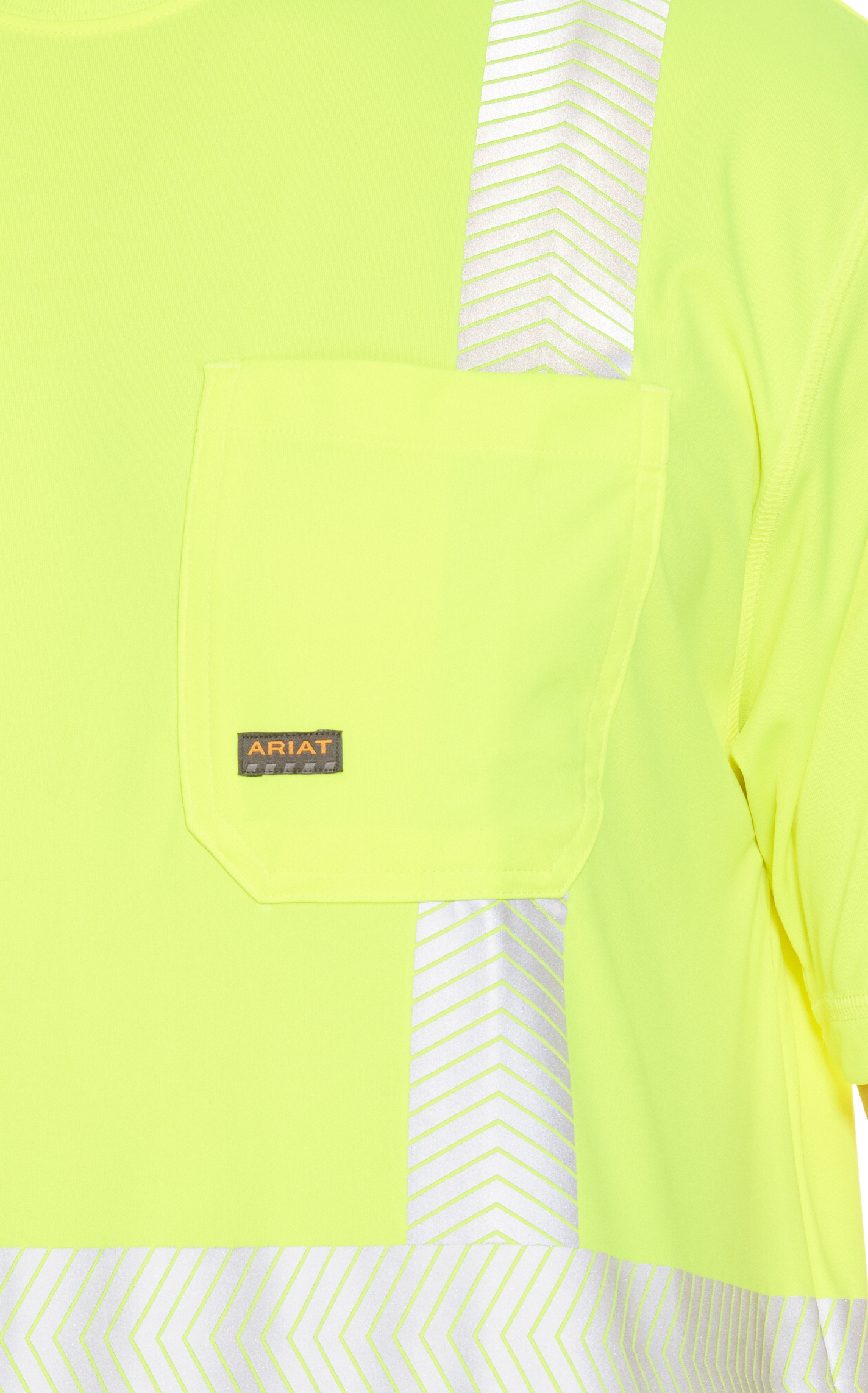 Ariat Men's Rebar Yellow Hi-Vis ANSI Short Sleeve Work T-Shirt - Image 1