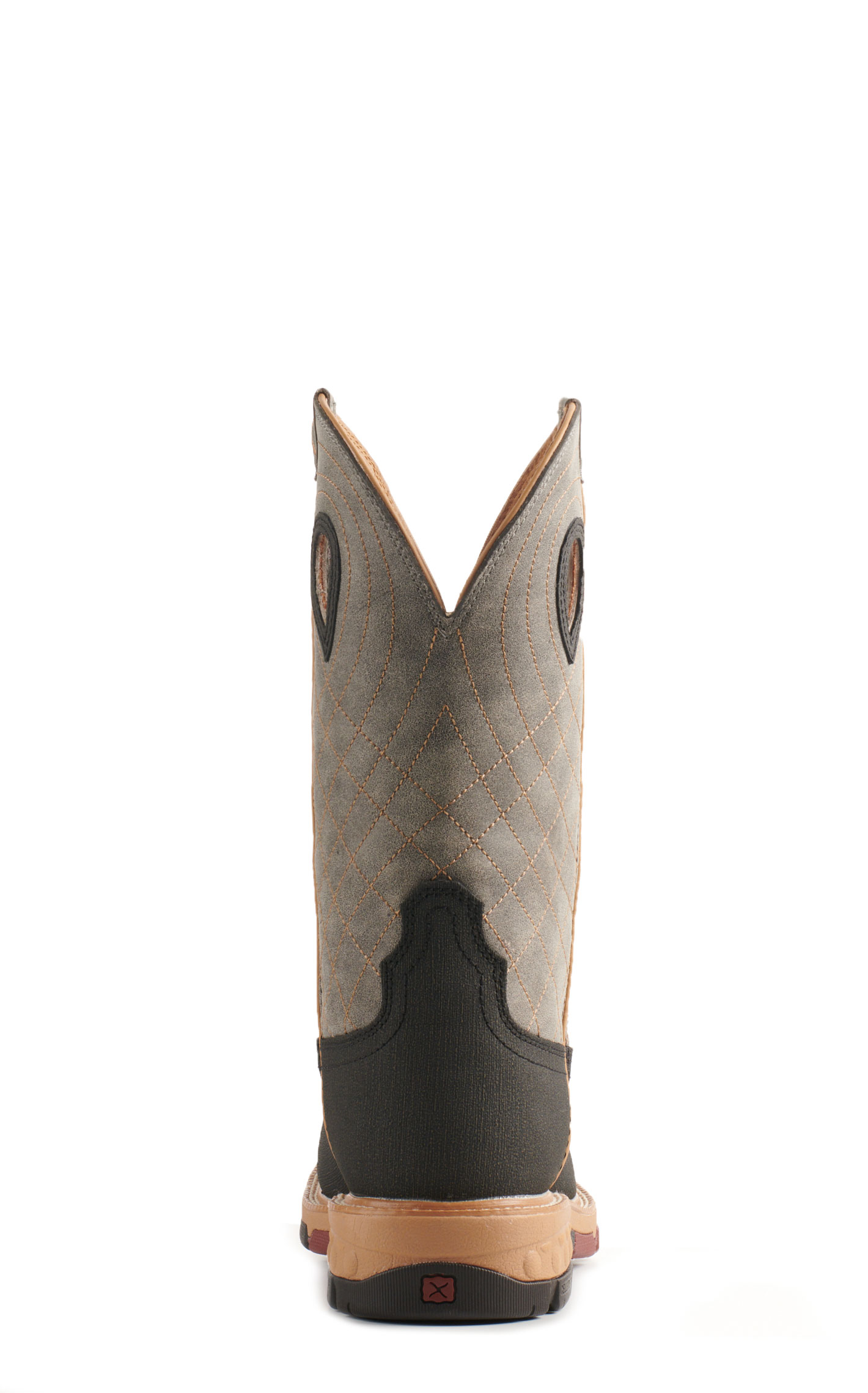 Twisted X Mens Charcoal and Gray Wide Square Composite Toe Work Boots - Image 1