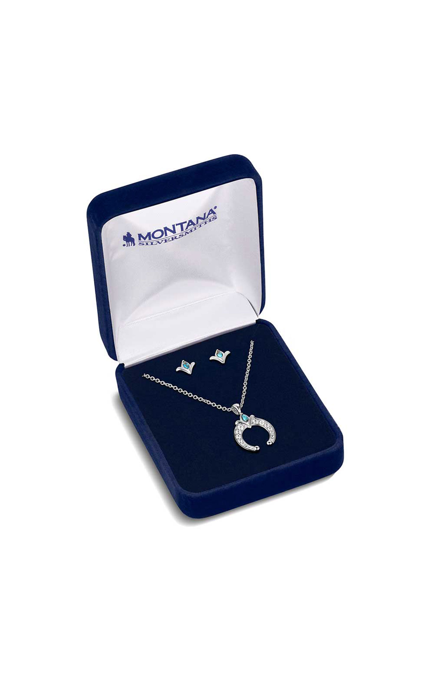 Montana Silversmiths Silver Tiny Squash Blossom Jewelry Set - Image 1